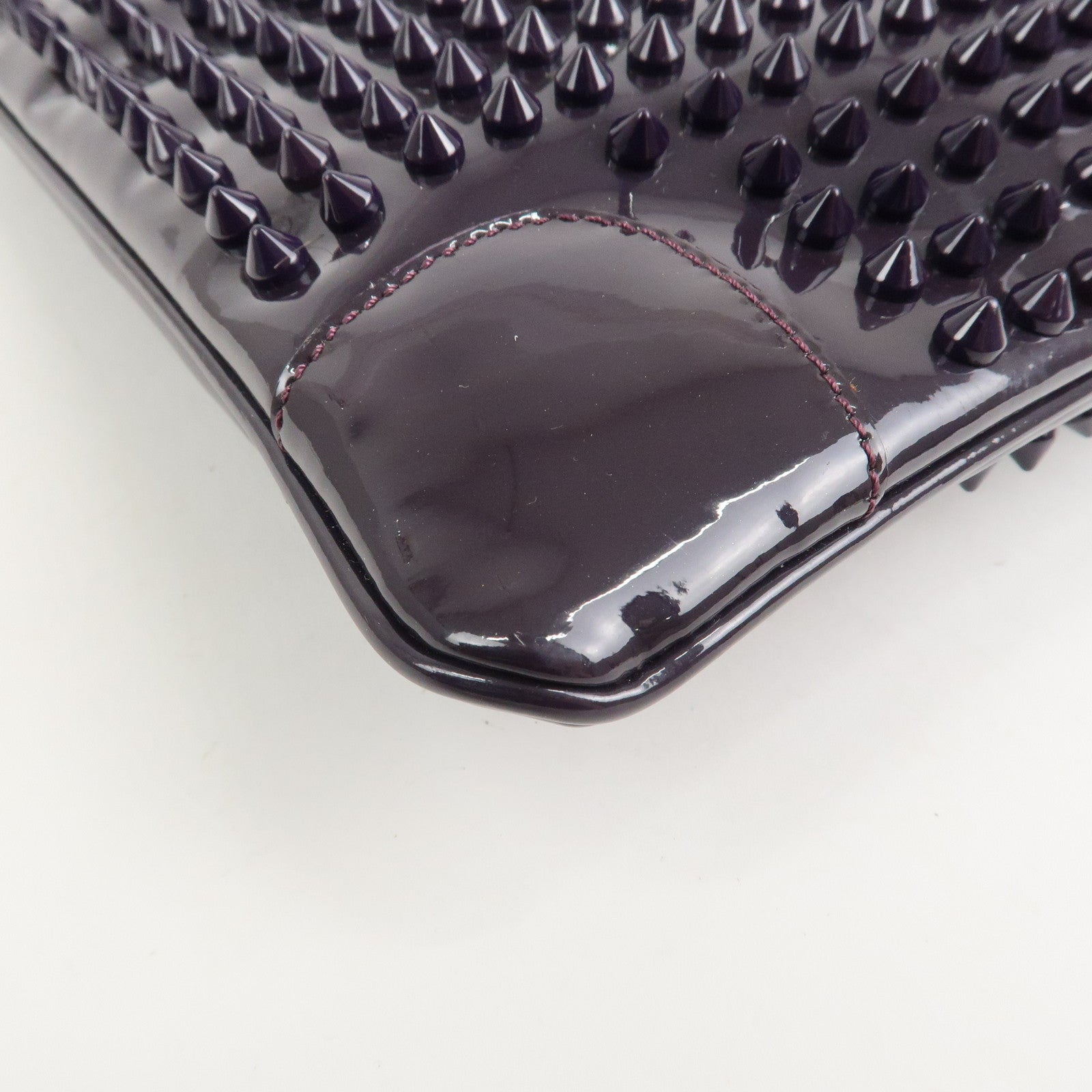 Christian Louboutin Vinyl 2Way Bag Chain Shoulder Bag Purple