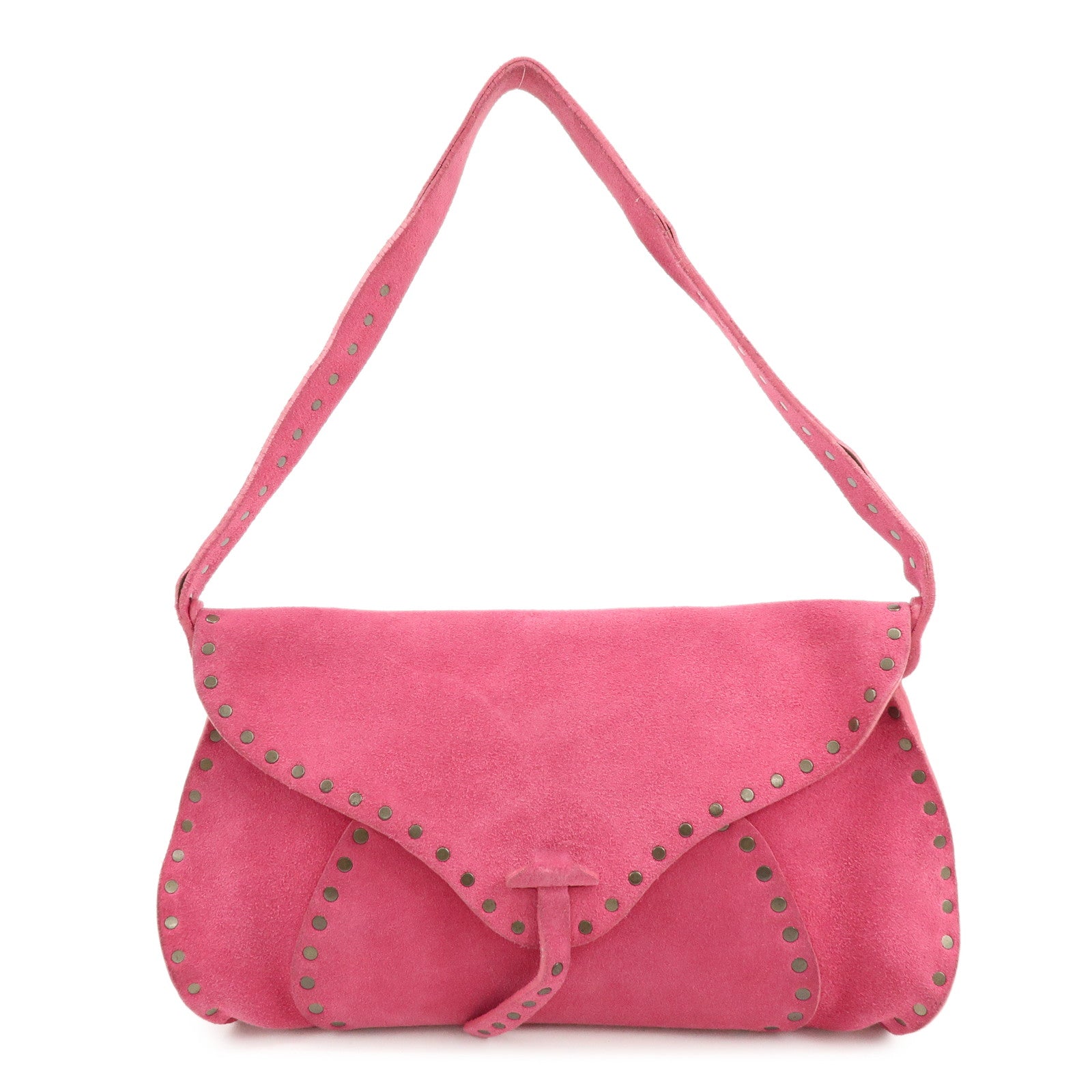 CELINE Suede Paul Bot Bag Shoulder Bag Hand Bag Pink