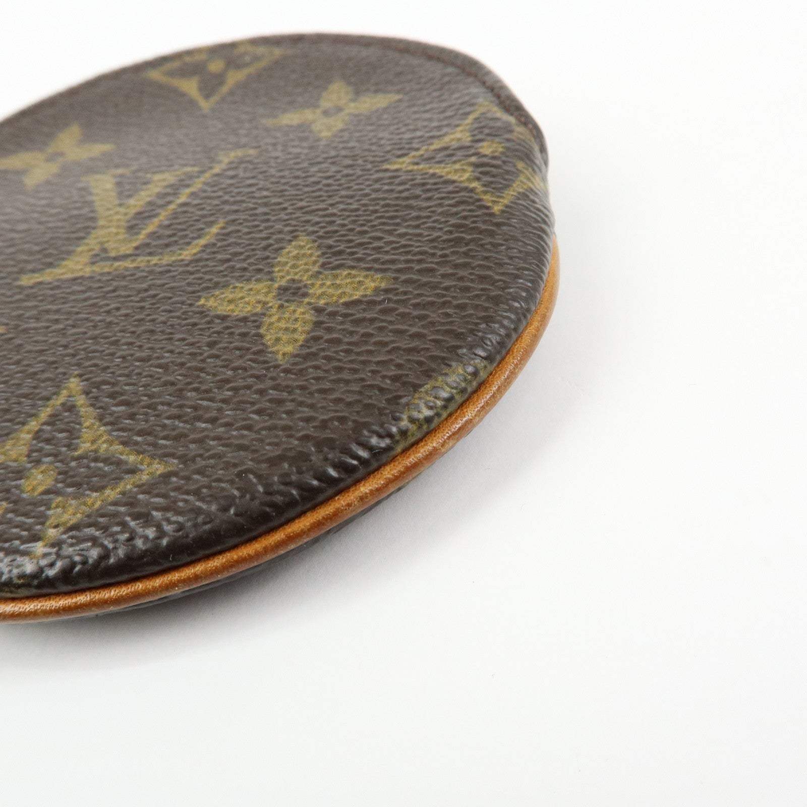 Louis Vuitton Monogram Porte Monnaie Rond Coin Case Brown M61926
