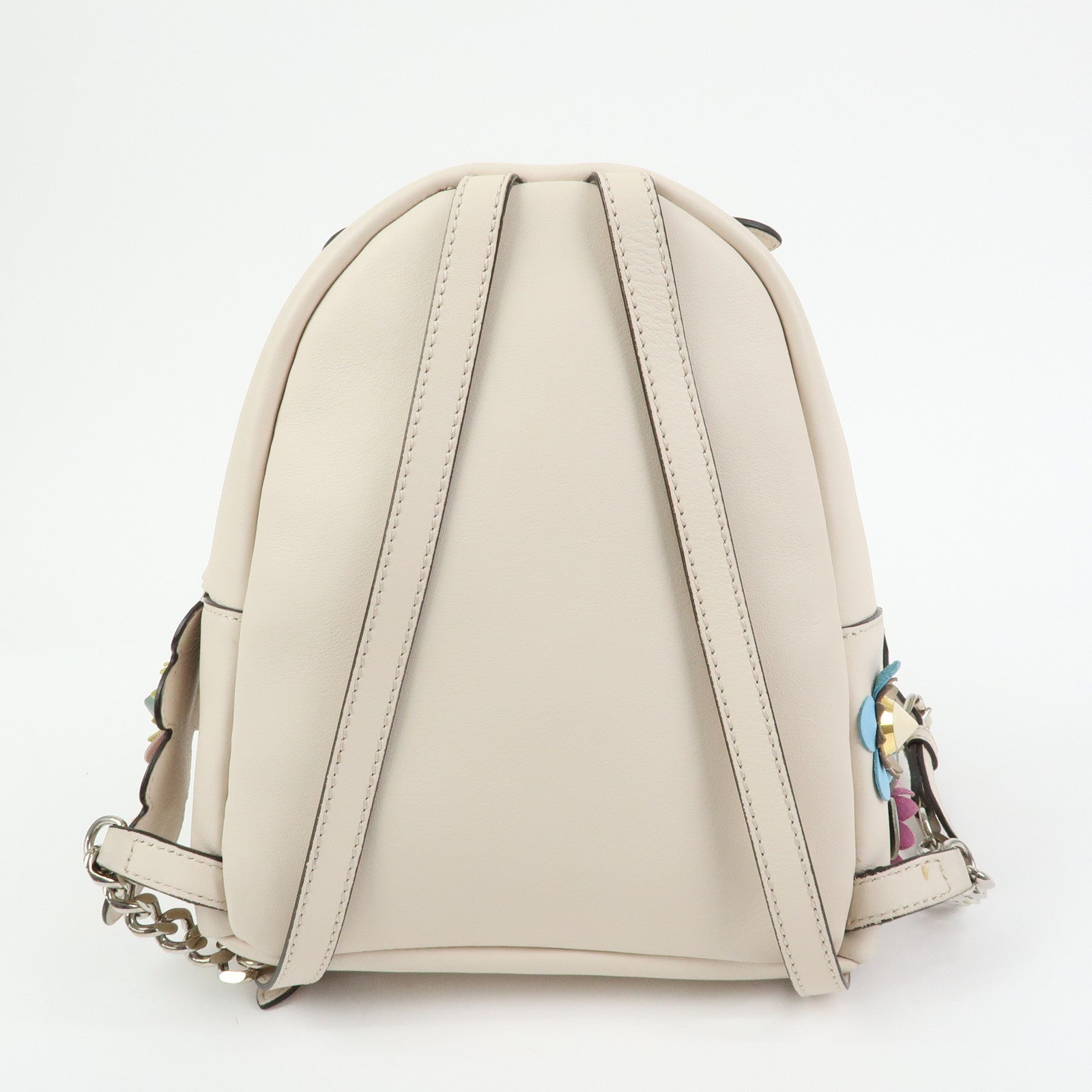 FENDI By The Way Calf Leather Flower Motif Backpack Studs 8BZ038