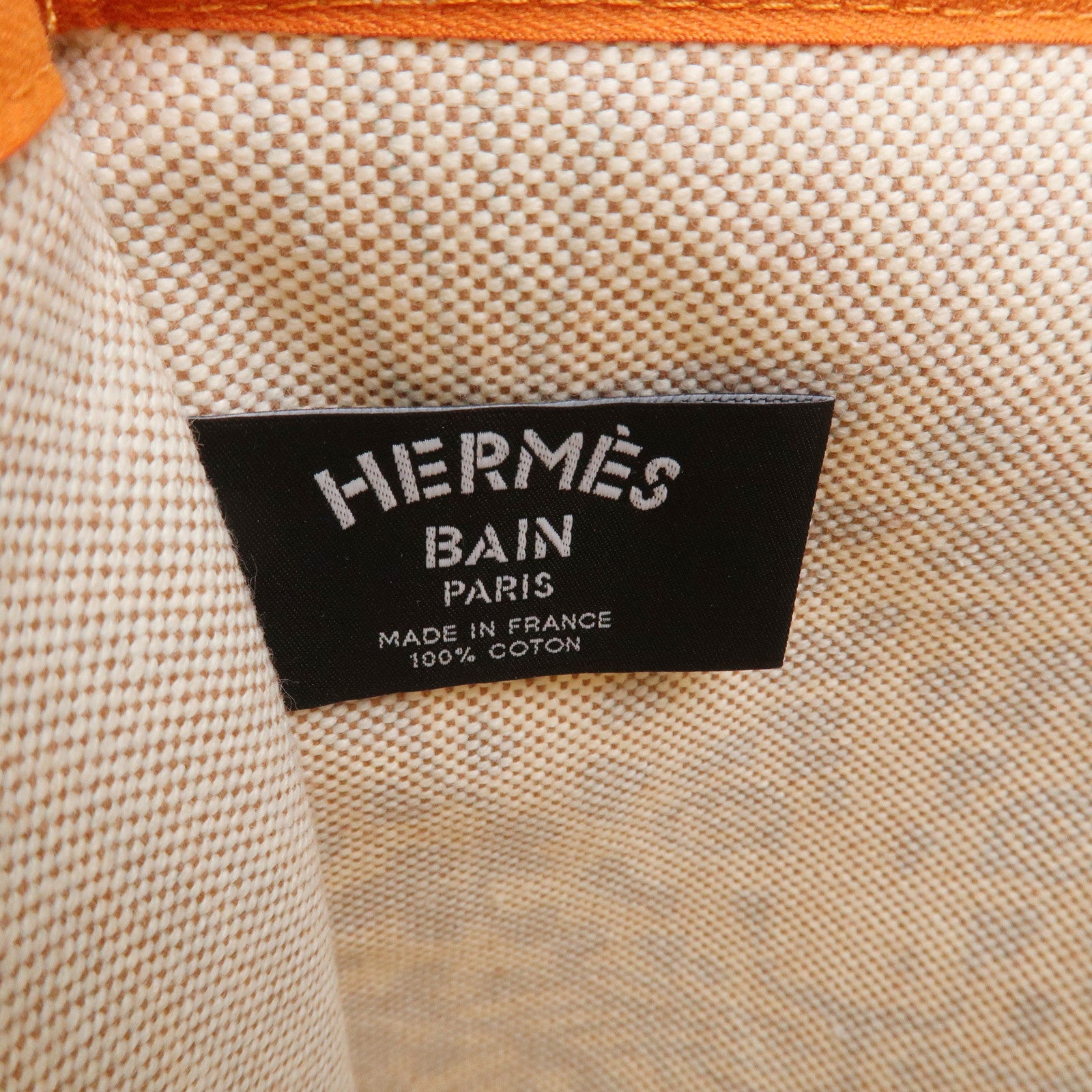 HERMES Yachting GM Canvas Flat Pouch Cosmetic Pouch Clutch Bag