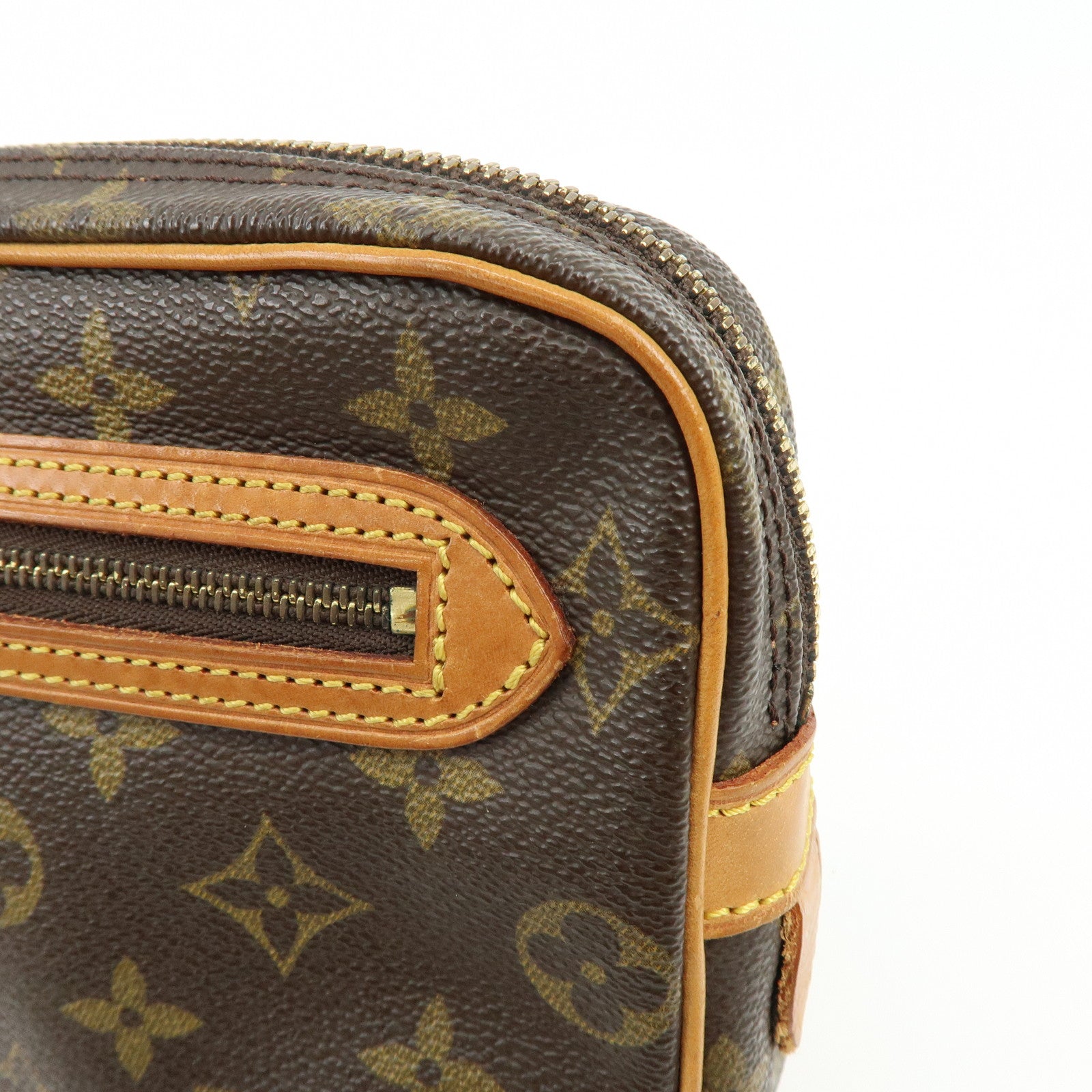 Louis Vuitton Monogram Marly Dragonne GM Clutch Bag Brown M51825