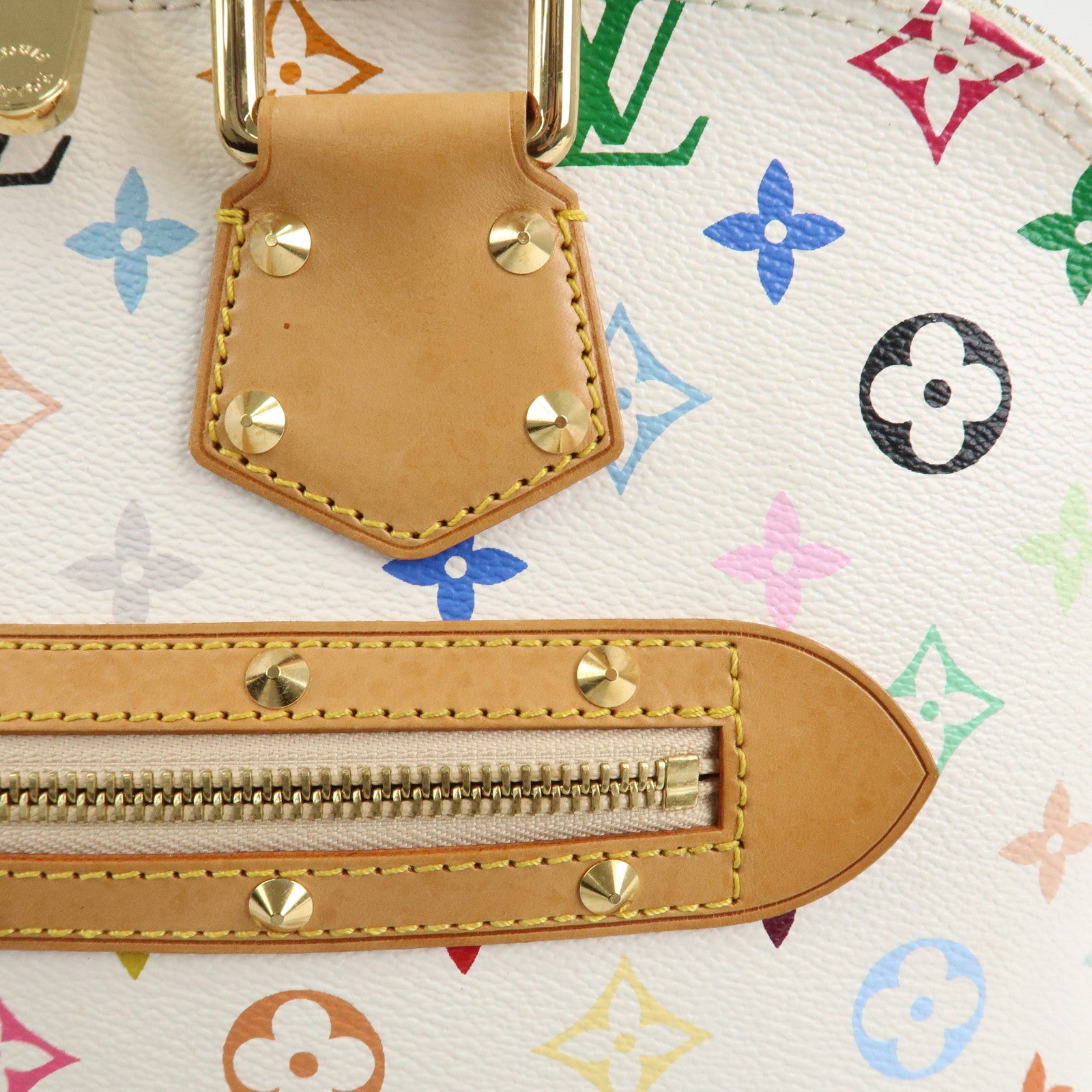 Louis Vuitton Monogram Alma PM Hand Bag Blanc Multicolor M92647 Used