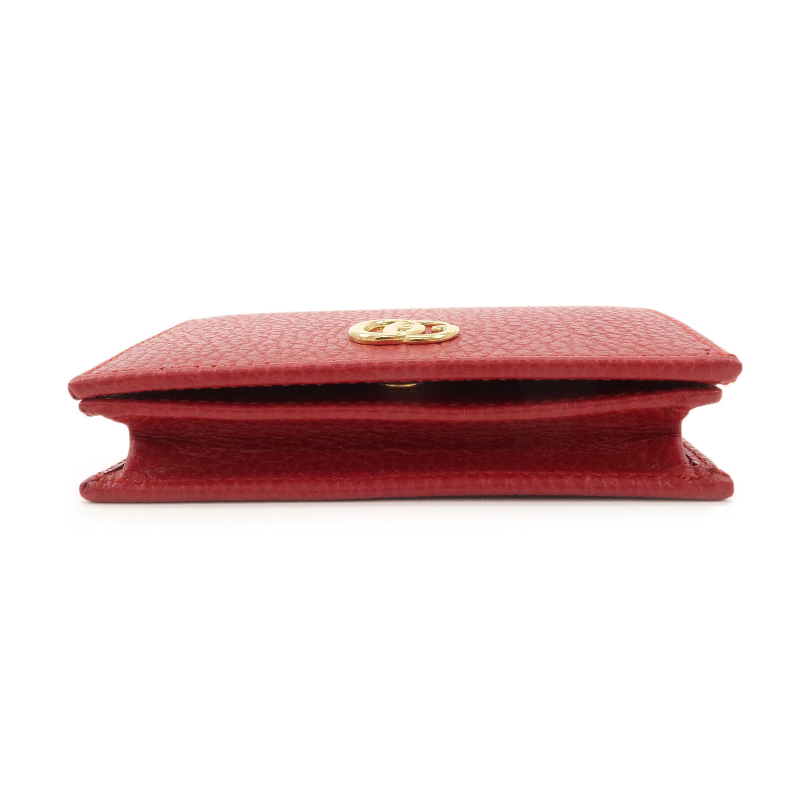 GUCCI GG Marmont Double G Mini Wallet Compact Wallet Red 456126 Used