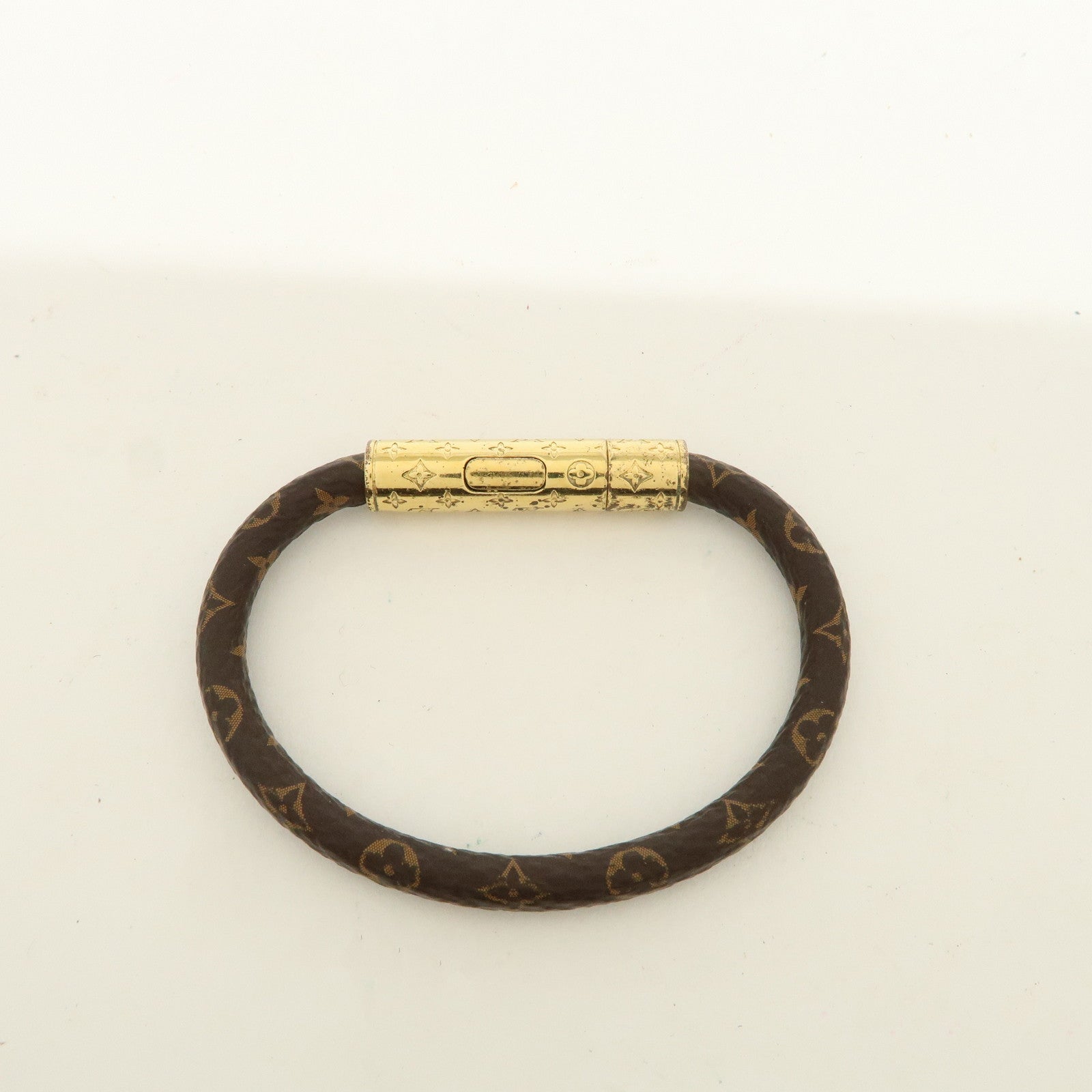 Louis Vuitton Monogram LV Confidential Bracelet Brown Gold M6334
