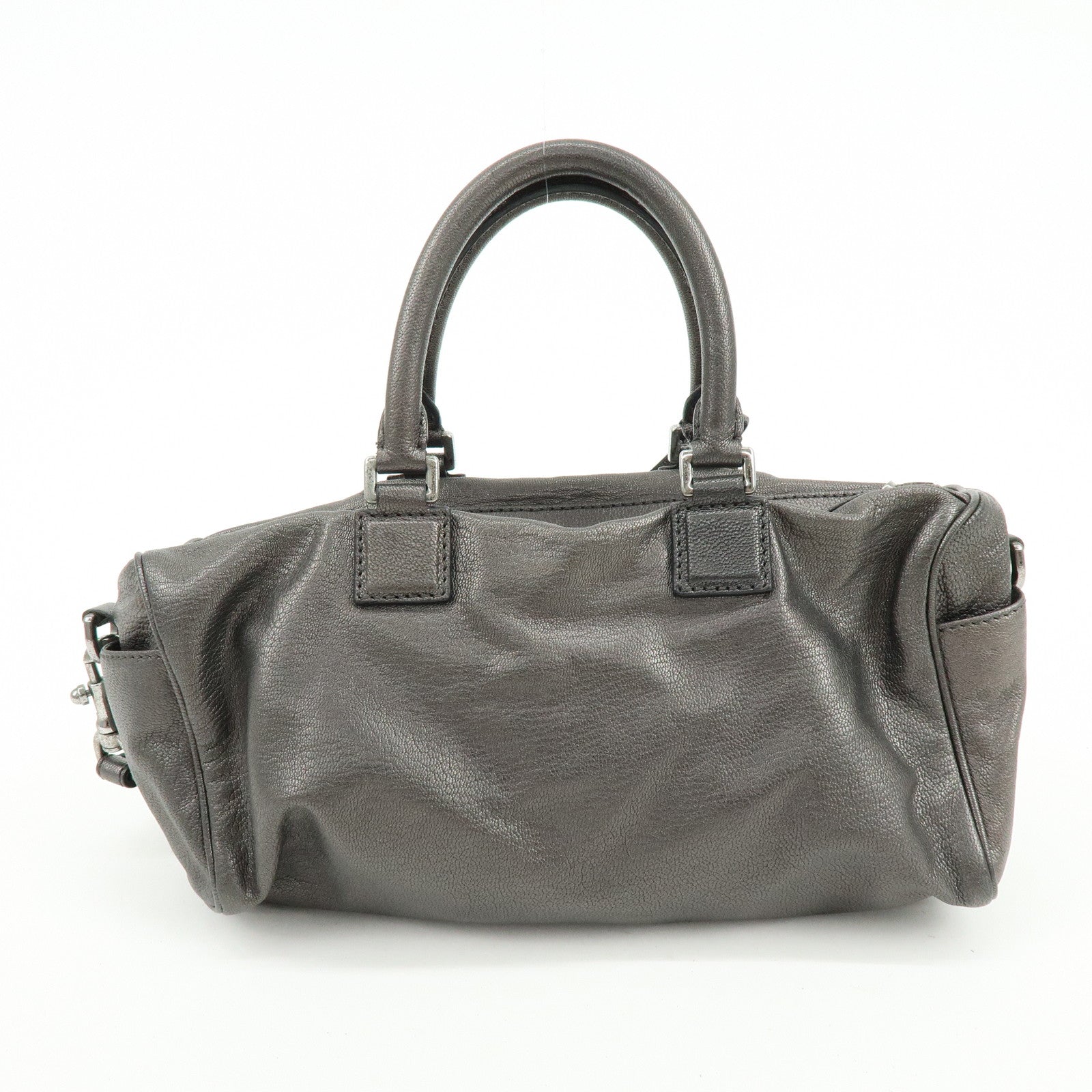 LOEWE Anagram Leather 2Way Bag Hand Bag Shoulder Bag Bronze