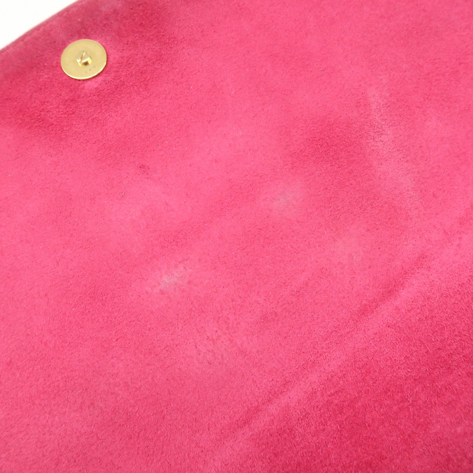 SAINT LAURENT PARIS Leather Clutch Bag Pink Gold HDW Used