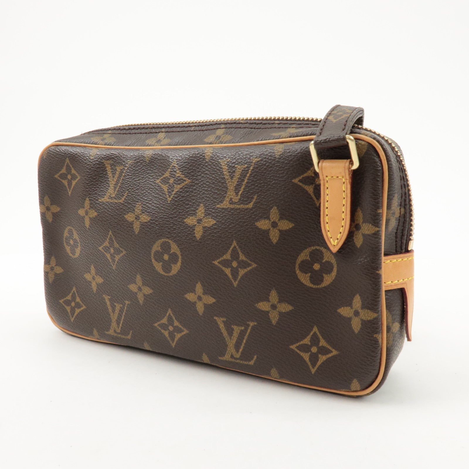 Louis Vuitton Monogram Pochette Marly Bandouliere Bag Brown M51828 Used