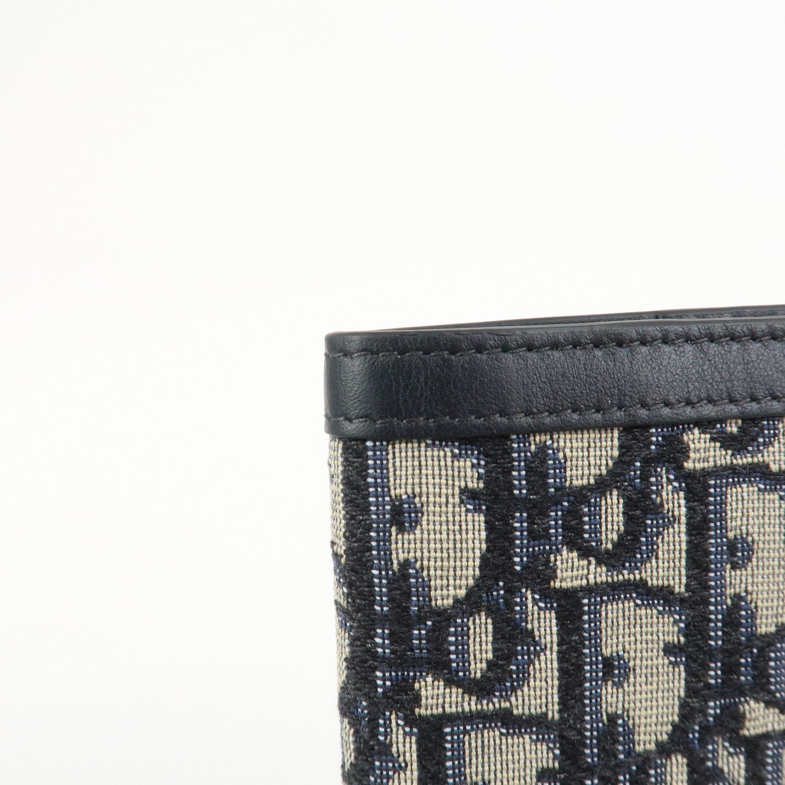 Christian Dior Trotter Jacquard Canvas Leather Card Passport Case