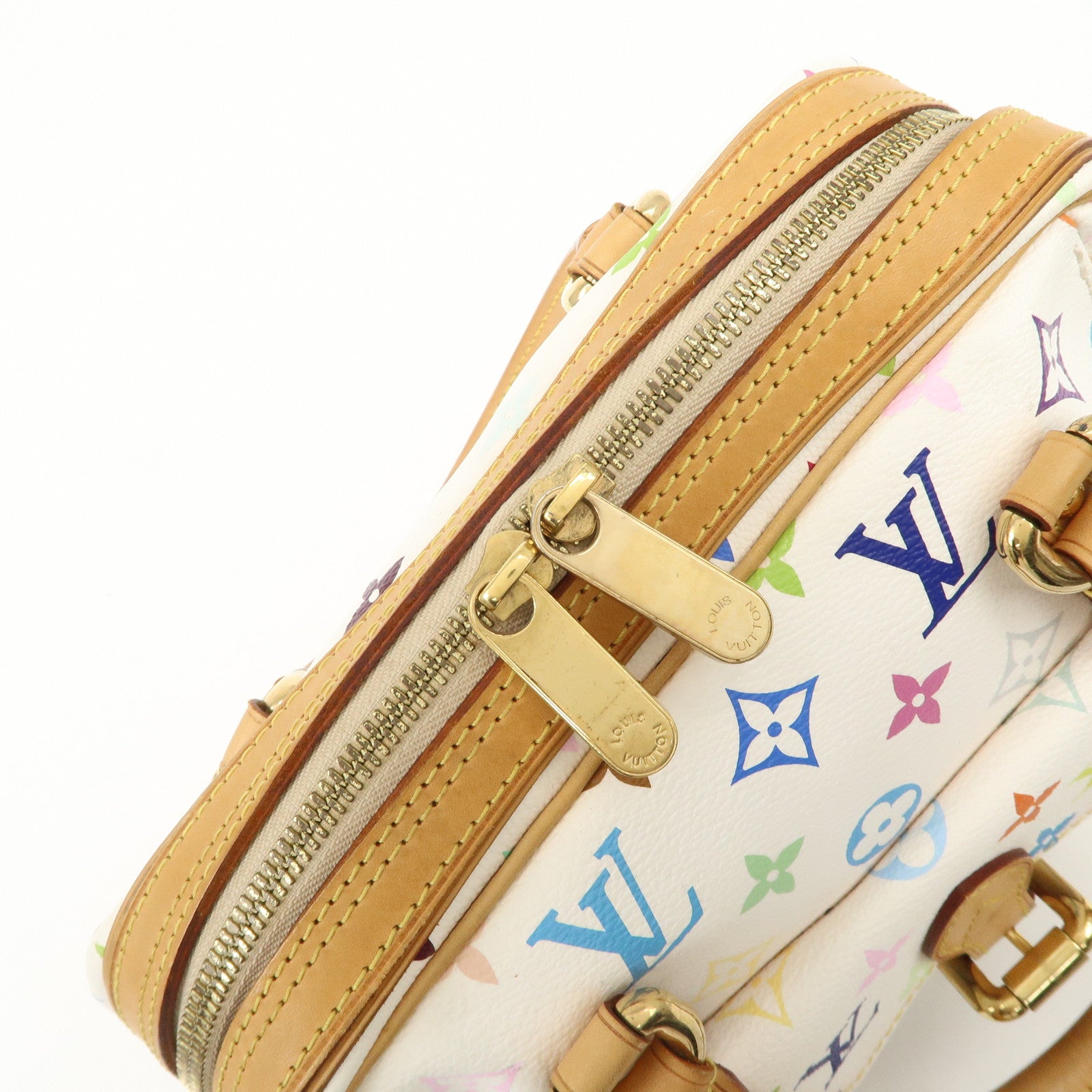 Louis Vuitton Monogram Multicolor Priscilla Hand Bag Blanc M40096