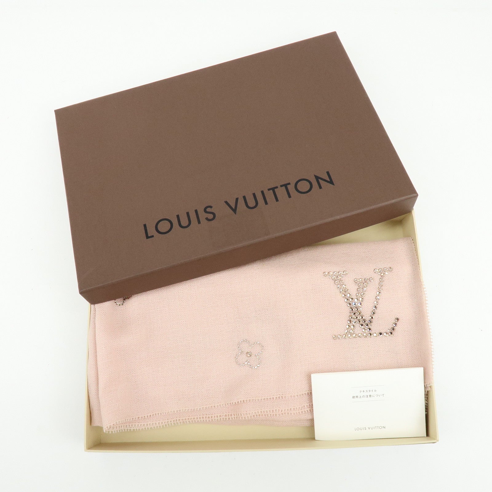 Louis Vuitton Monogram Cashmere 100% Scarf Etoile Monte Carlo Pink