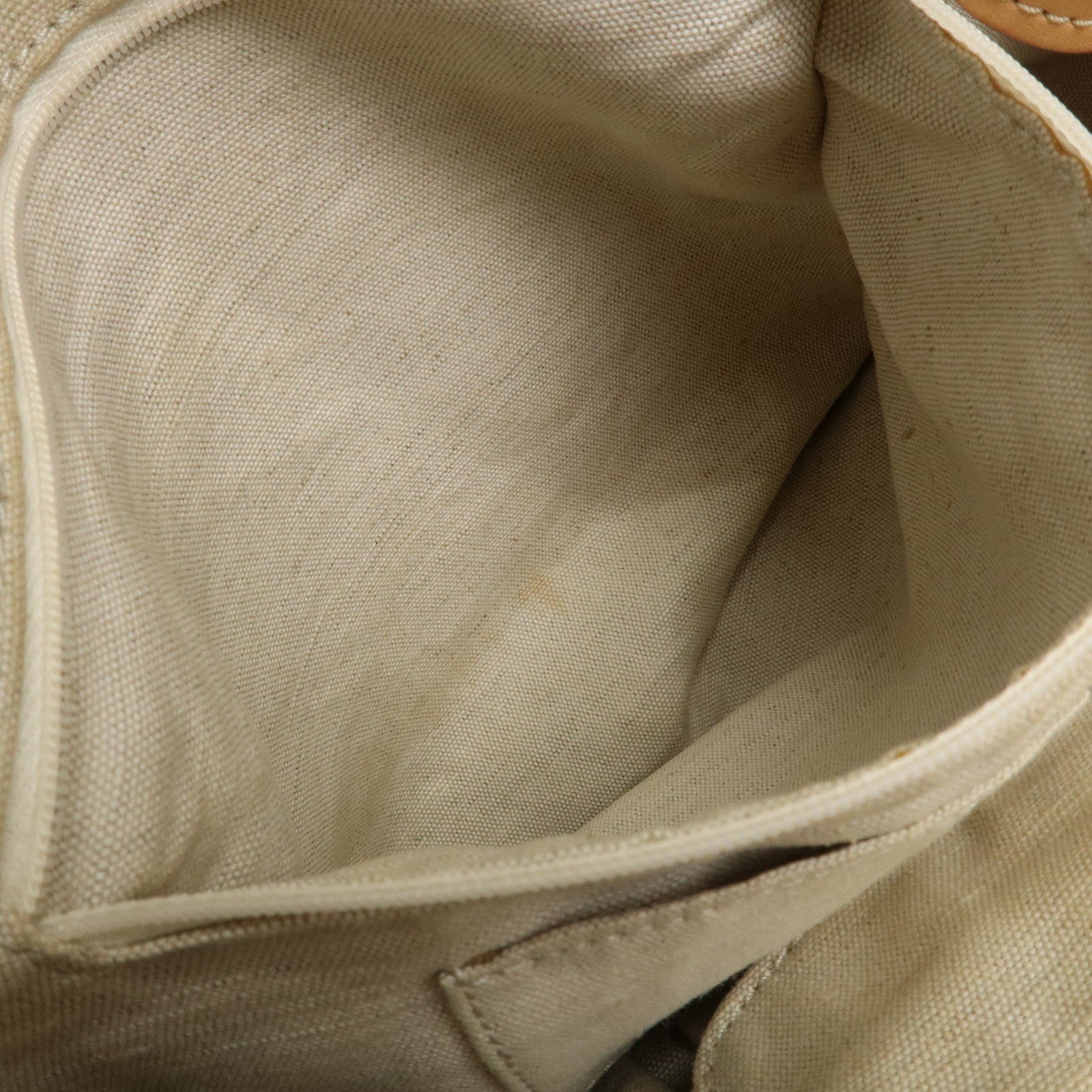 CELINE Logo Leather Hand Bag Shoulder Bag Gray Light Brown