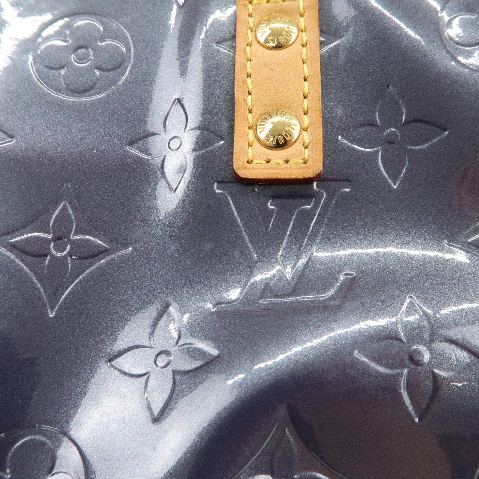 Louis Vuitton Monogram Vernis Lead PM Hand Bag Indigo M91335