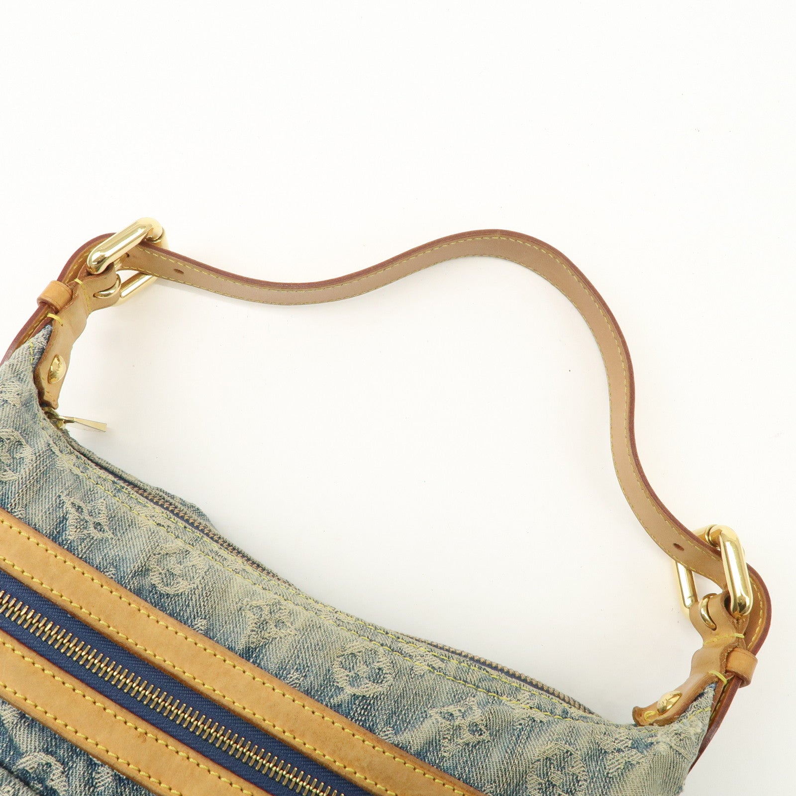 Louis Vuitton Monogram Denim Baggy PM 2Way Bag Shoulder Bag M95049 Used