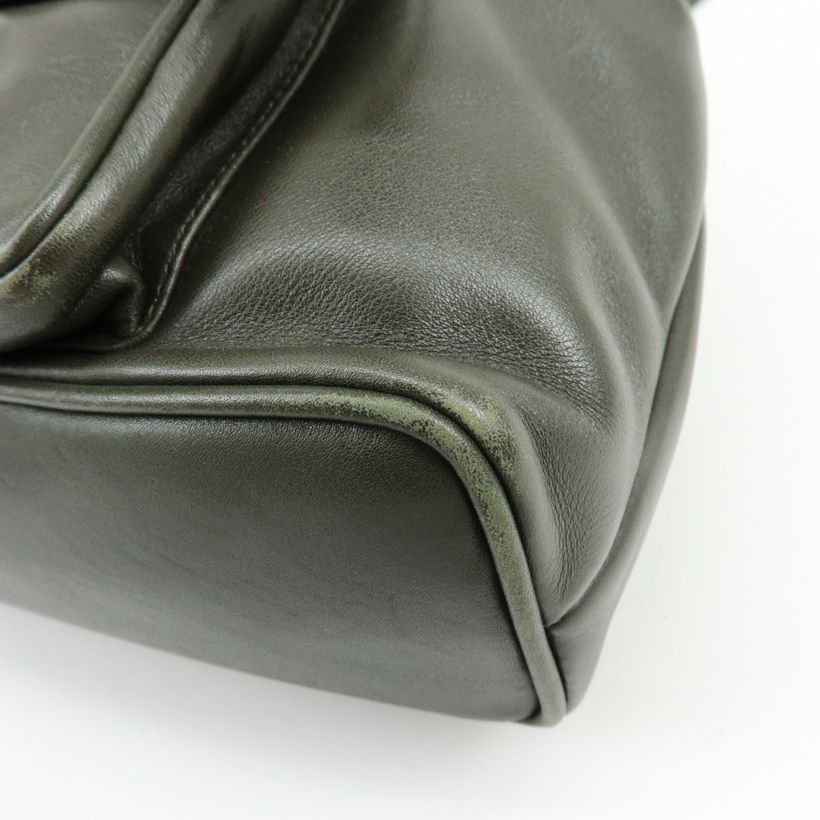 GUCCI Bamboo Leather Backpack Rucksack Khaki 003・1705・0030