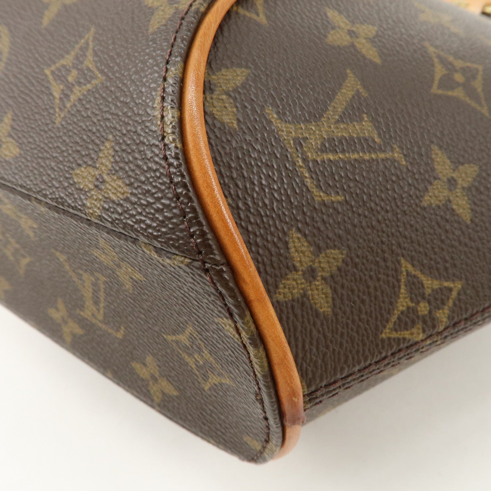 Louis Vuitton Monogram Ellipse PM Hand Bag Brown Gold Hardware M51127 Used