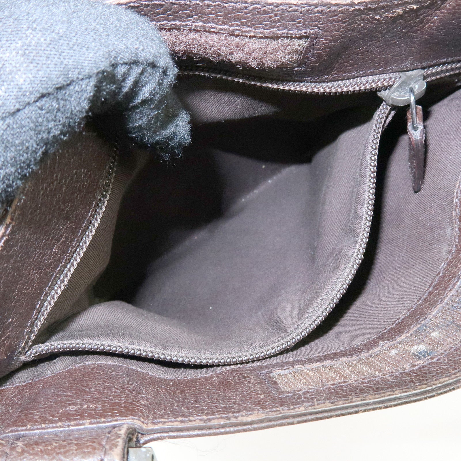 GUCCI Sherry GG Canvas Leather Shoulder Crossbody Bag Brown 27639