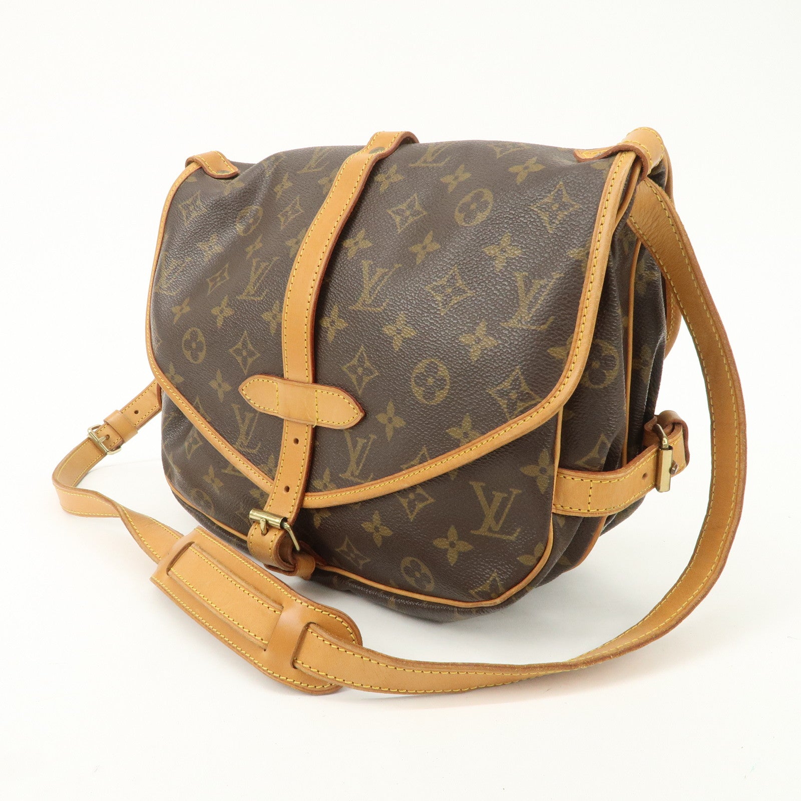Louis Vuitton Monogram Saumur 30 Shoulder Bag Brown M42256