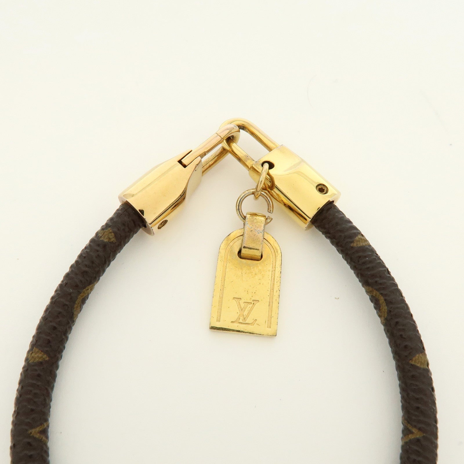 Louis Vuitton Monogram Bracelet Luck It Canvas Metal Brown M6605