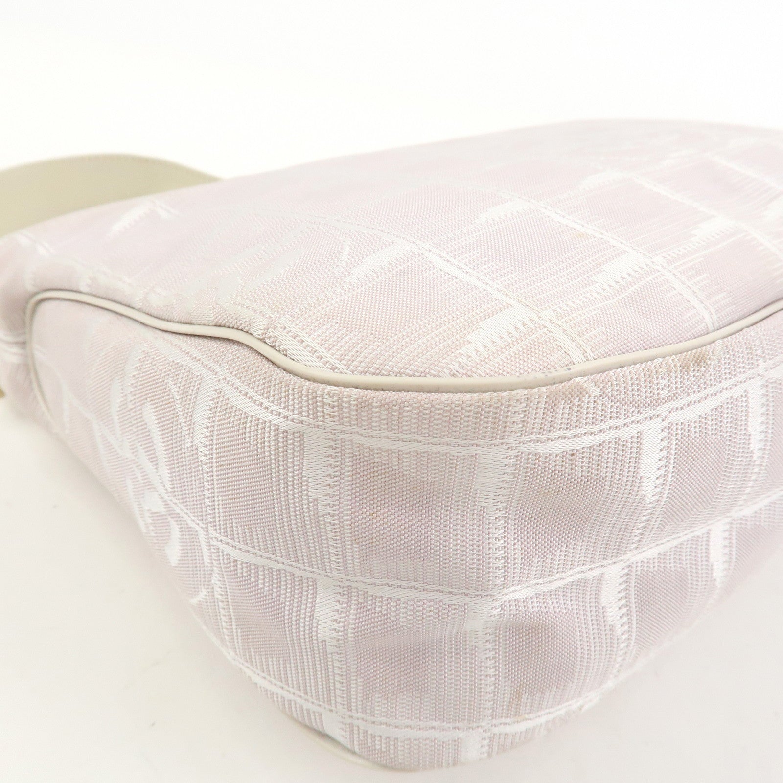 CHANEL New Travel Line Canvas Leather Shoulder Bag Hand Bag Pink