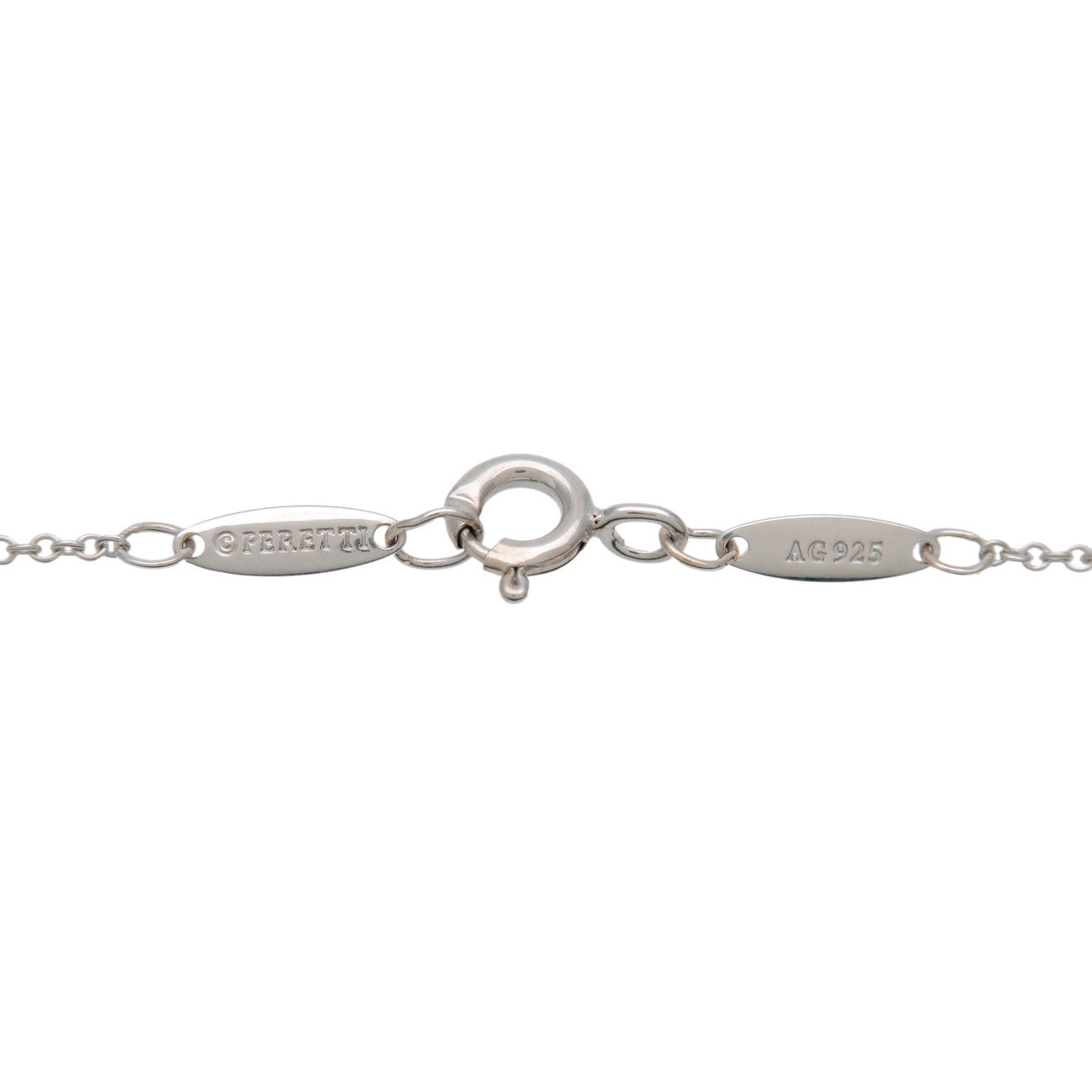 Tiffany & Co By The Yard 1P Diamond Necklace SV925 Silver