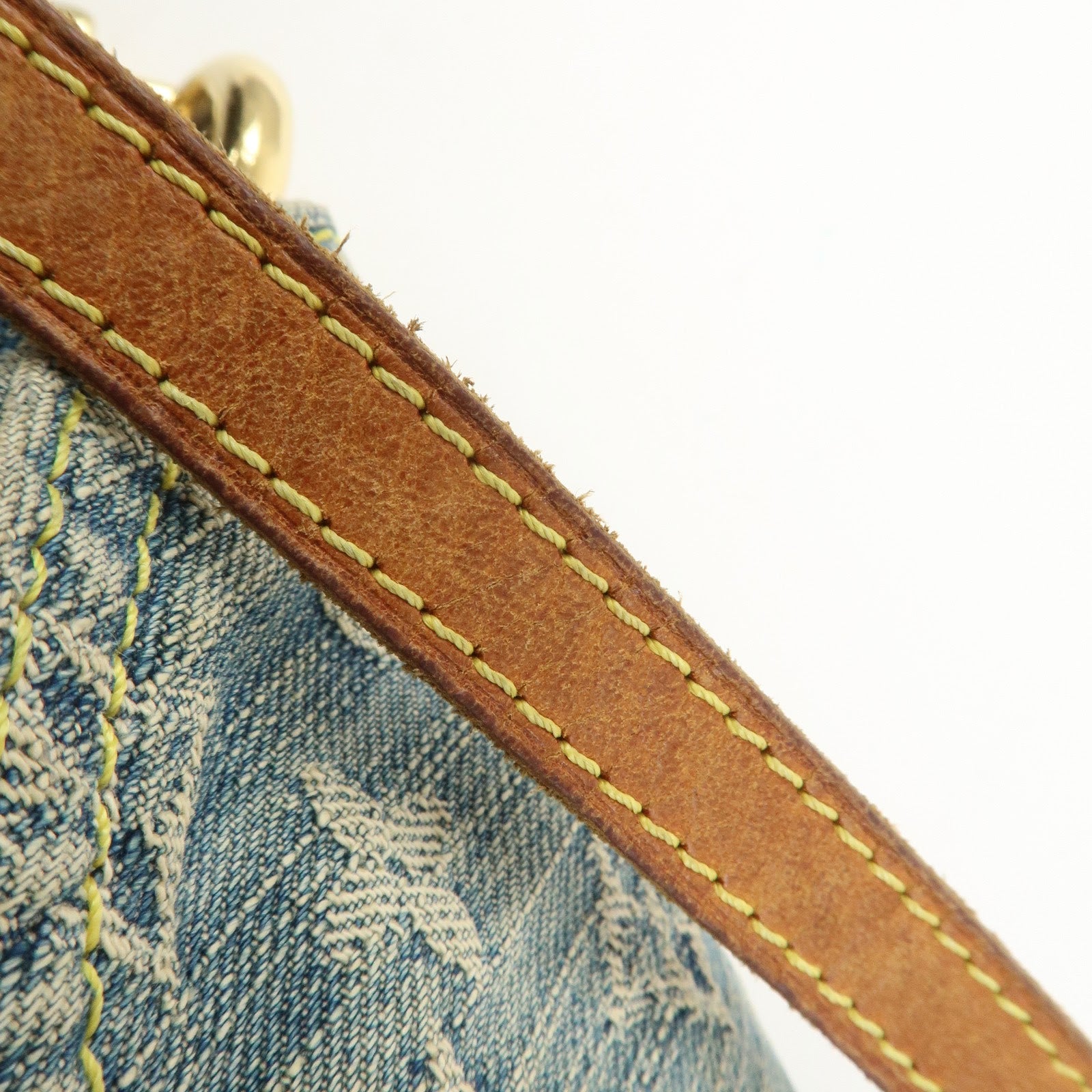 Louis Vuitton Monogram Denim Mini Pleaty Shoulder Bag Blue M95050