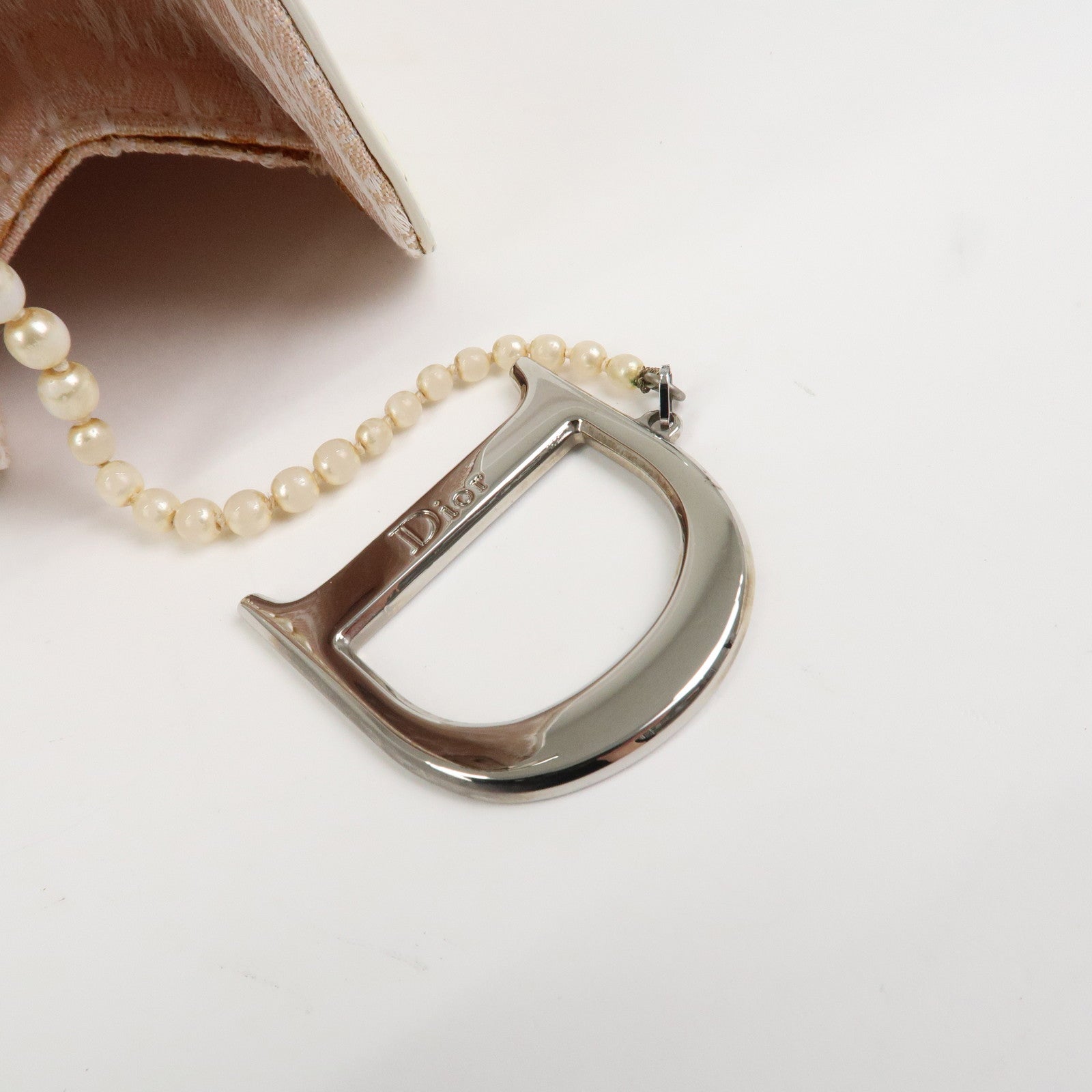 Christian Dior Trotter Canvas Leather Hand Bag Shoulder Bag Pink