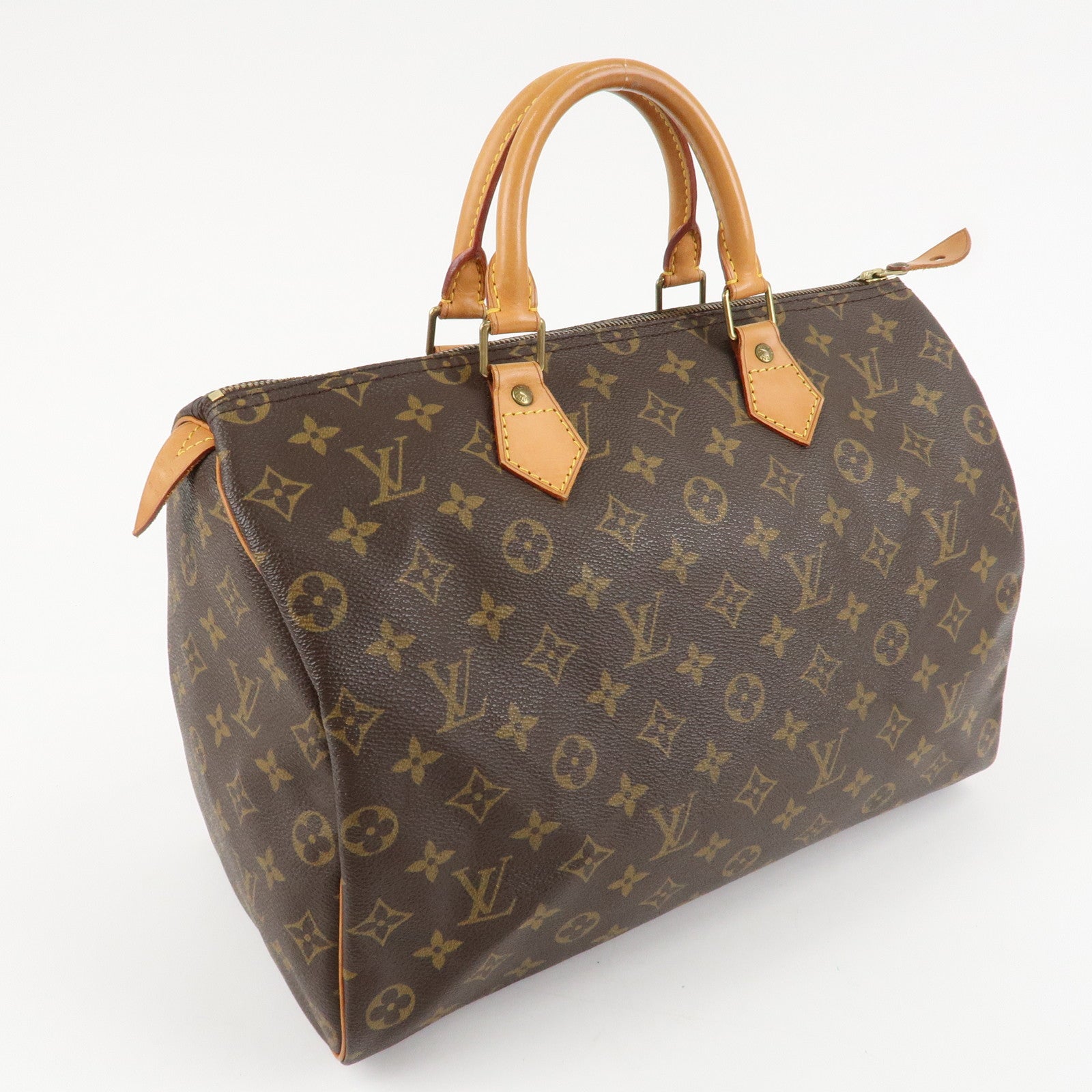 Louis Vuitton Monogram Speedy 35 Hand Bag Boston Bag Brown M41524