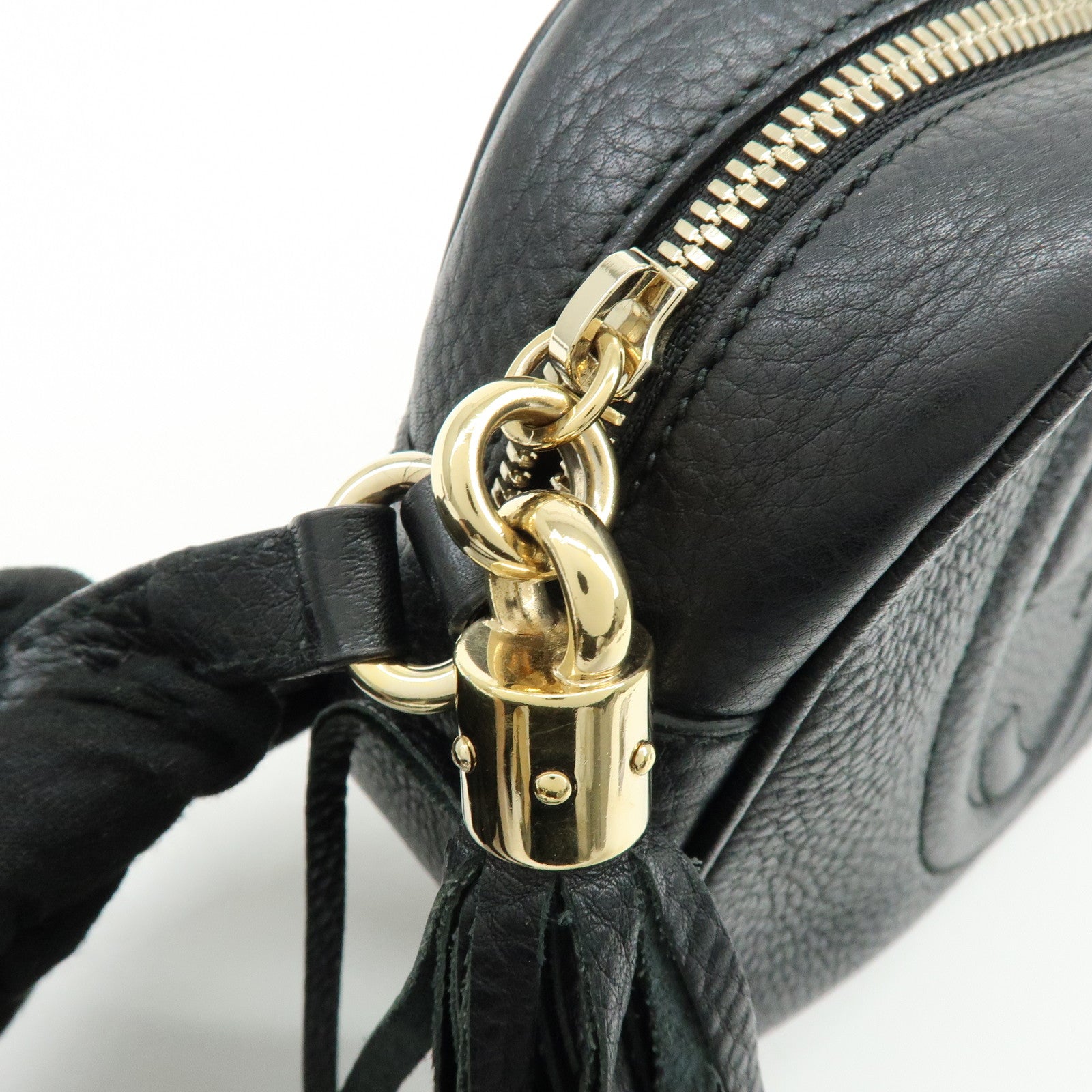 GUCCI SOHO Leather Small Disco Bag Shoulder Bag Black 308364