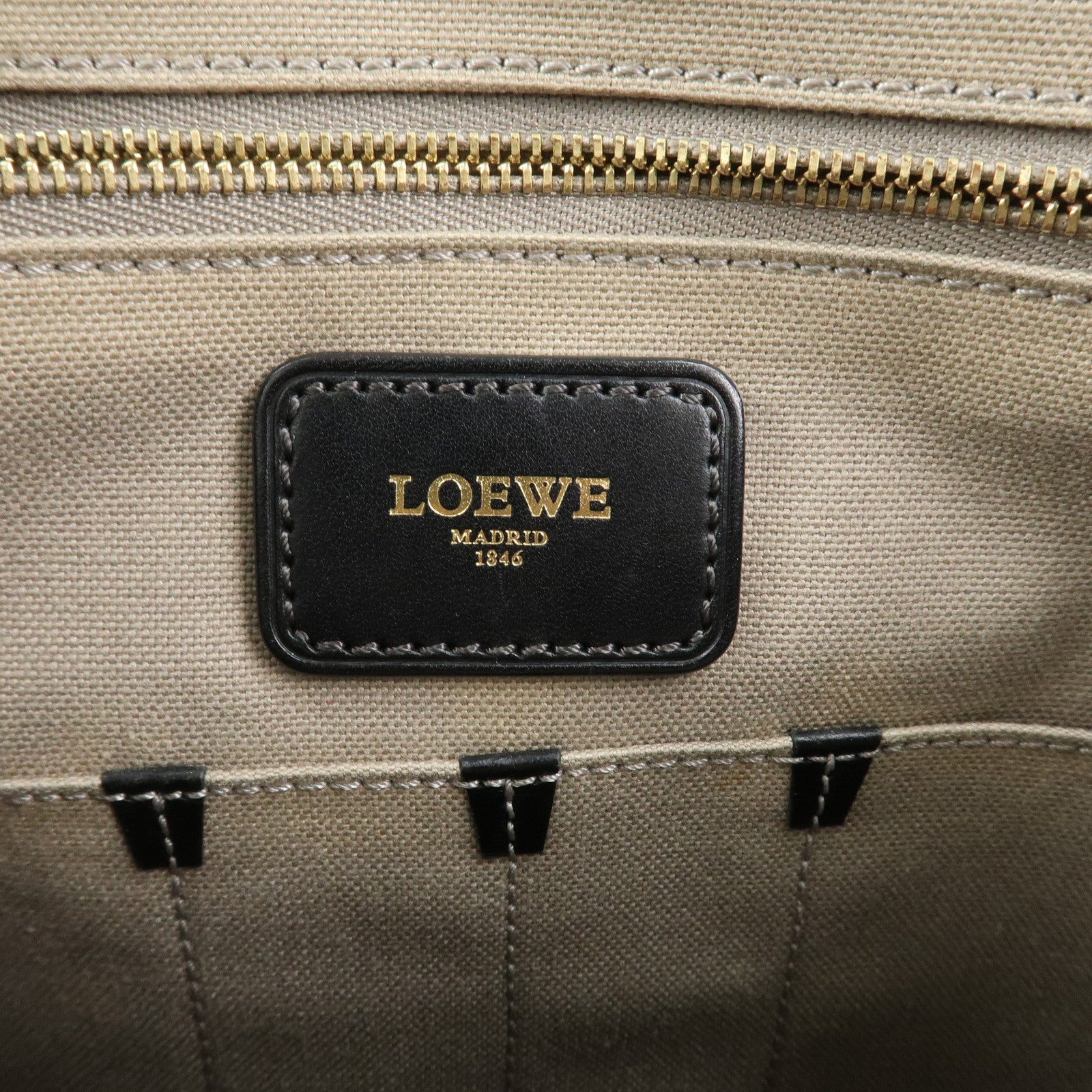 LOEWE Repeat Anagram PVC Leather Shoulder Bag Crossbody Bag Black