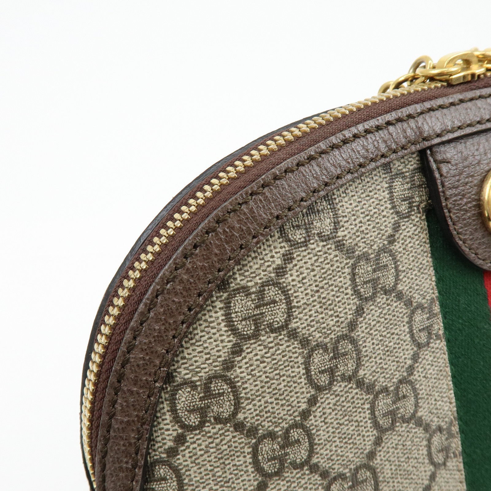 GUCCI Sherry Ophidia GG Supreme Leather Shoulder Bag Beige 499621
