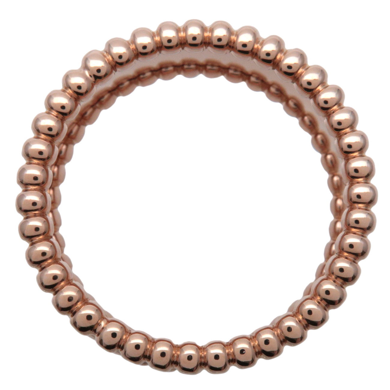 Van Cleef & Arpels Perlee Signature Ring K18 Rose Gold #52 US6-6.5
