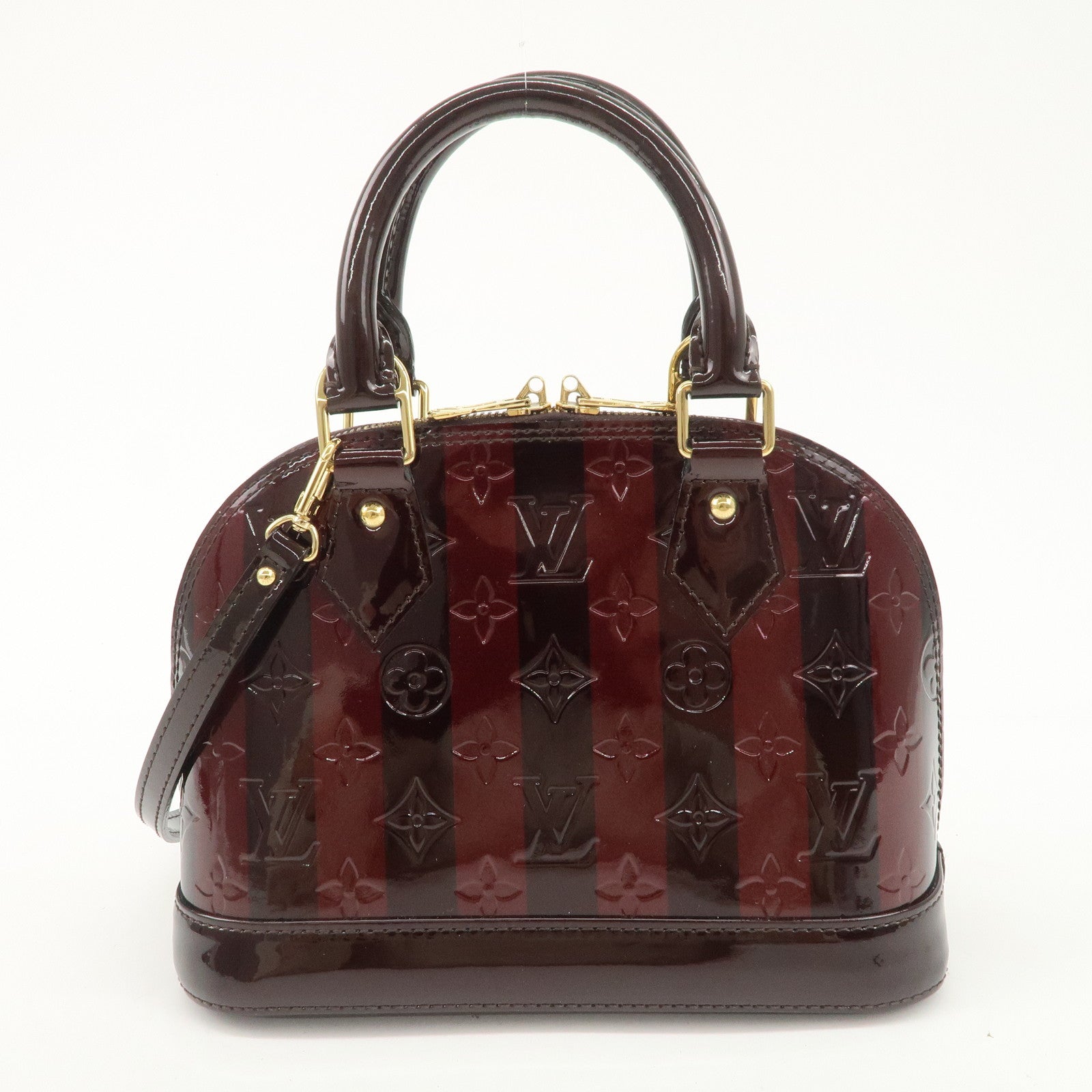 Louis Vuitton Monogram Vernis Leather Alma BB 2way Hand Bag M91700 Used
