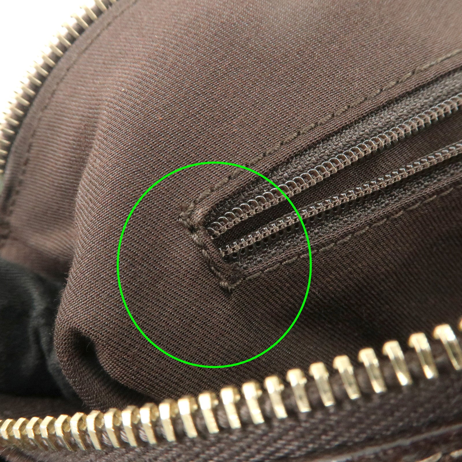 GUCCI Abbey GG Canvas Leather Tote Bag Beige Dark Brown 141471 Used