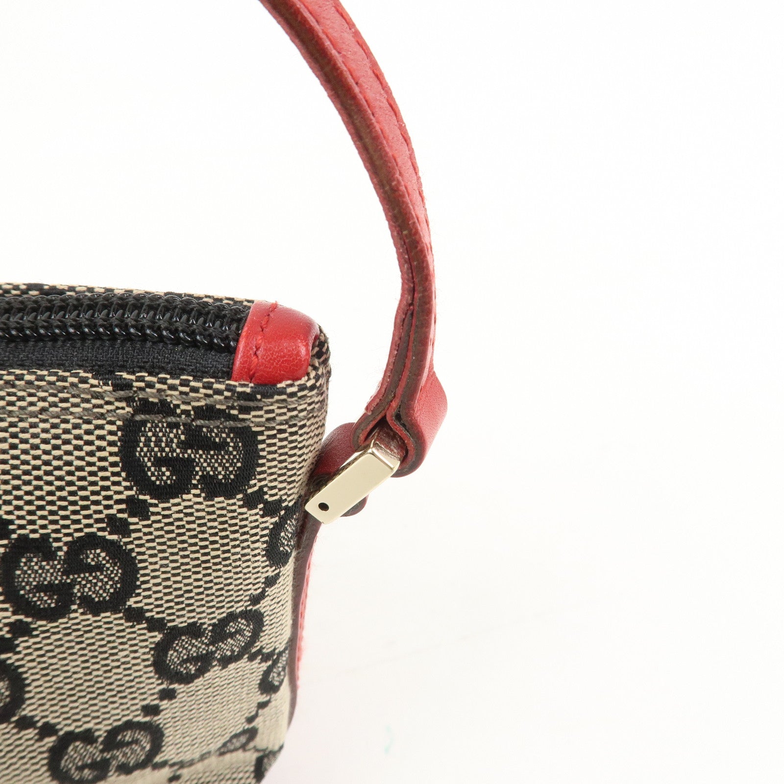 GUCCI Boat Bag GG Monogram Canvas Pouch Hand Bag 039.1103