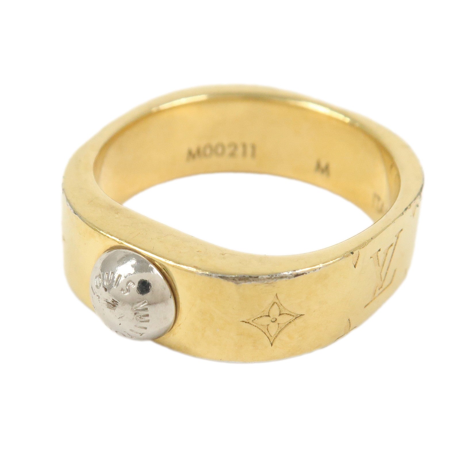 Louis Vuitton Nanogram Metal Ring Gold M M00211