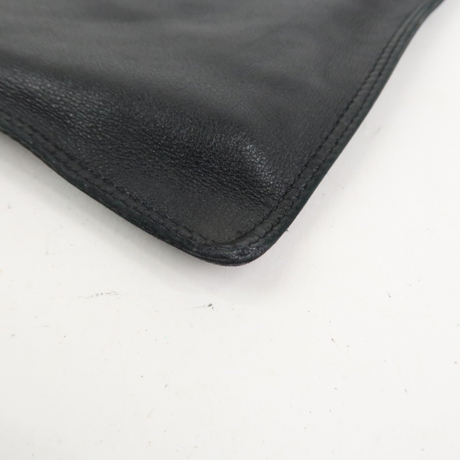 CHANEL Lamb Skin Shoulder Bag Crossbody Bag Black