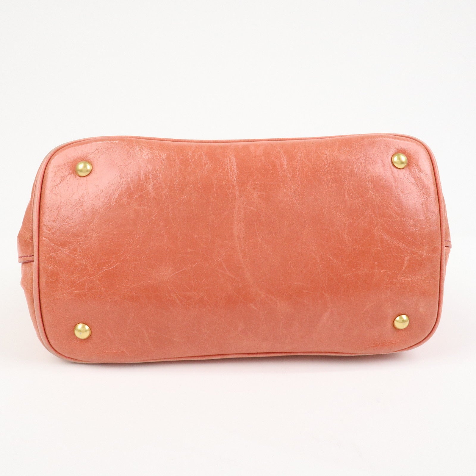 MIU MIU Leather 2Way Bag Hand Bag Shoulder Bag Crossbody Bag Pink