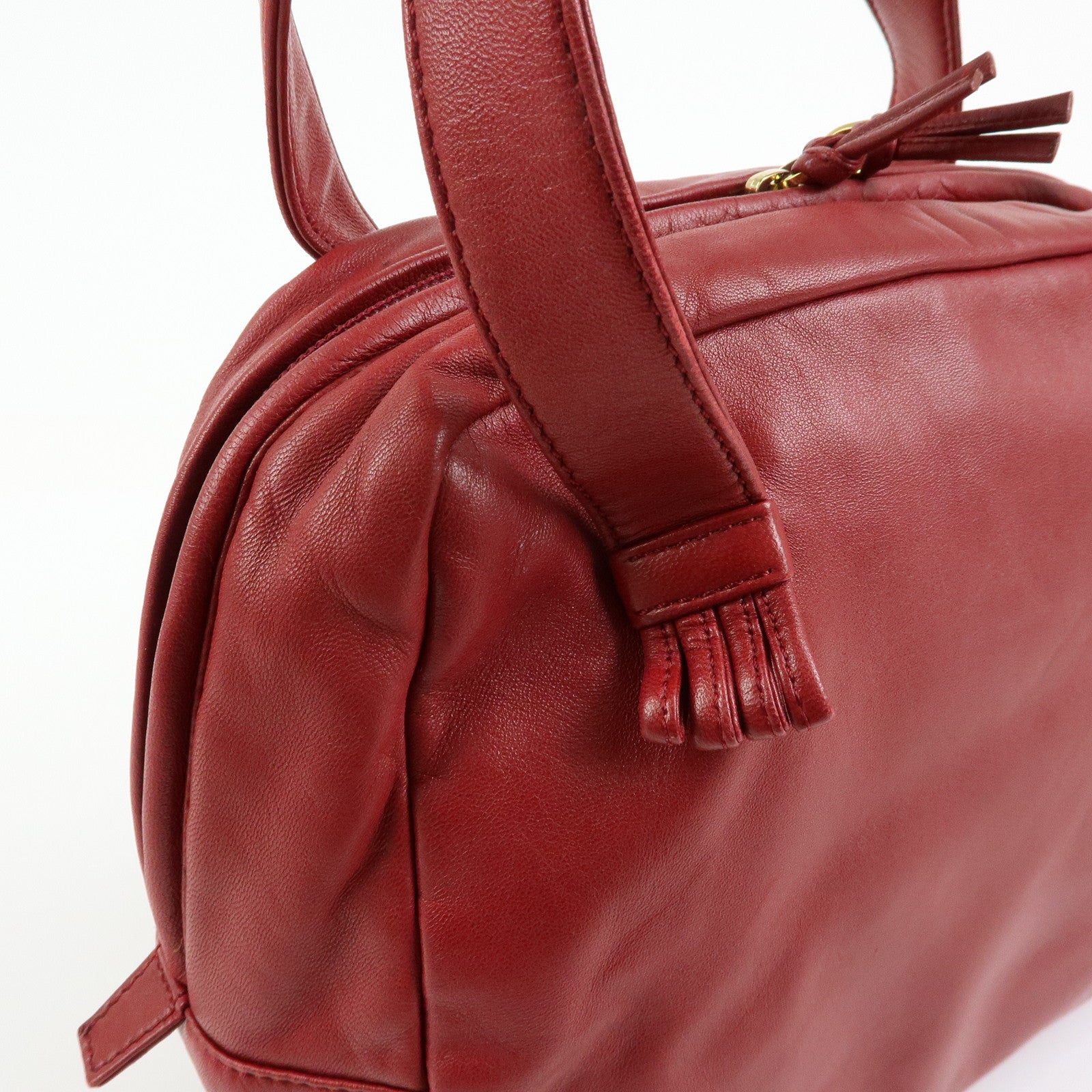 LOEWE Anagram Nappa Leather Hand Bag Shoulder Bag Red