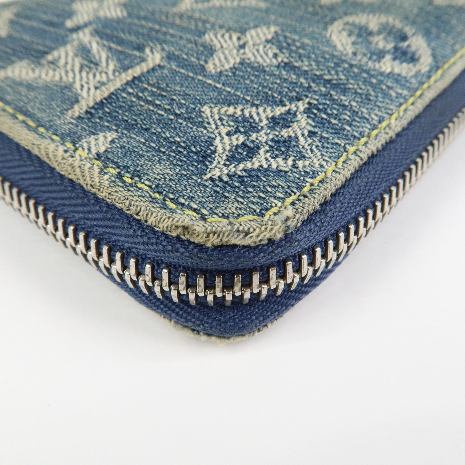Louis Vuitton Monogram Denim Mini Zippy Wallet Blue M95342