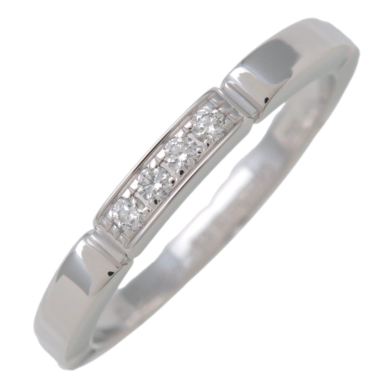Cartier Maillon Panthere 4P Diamond Ring 750WG #53 US6.5 EU53 HK14