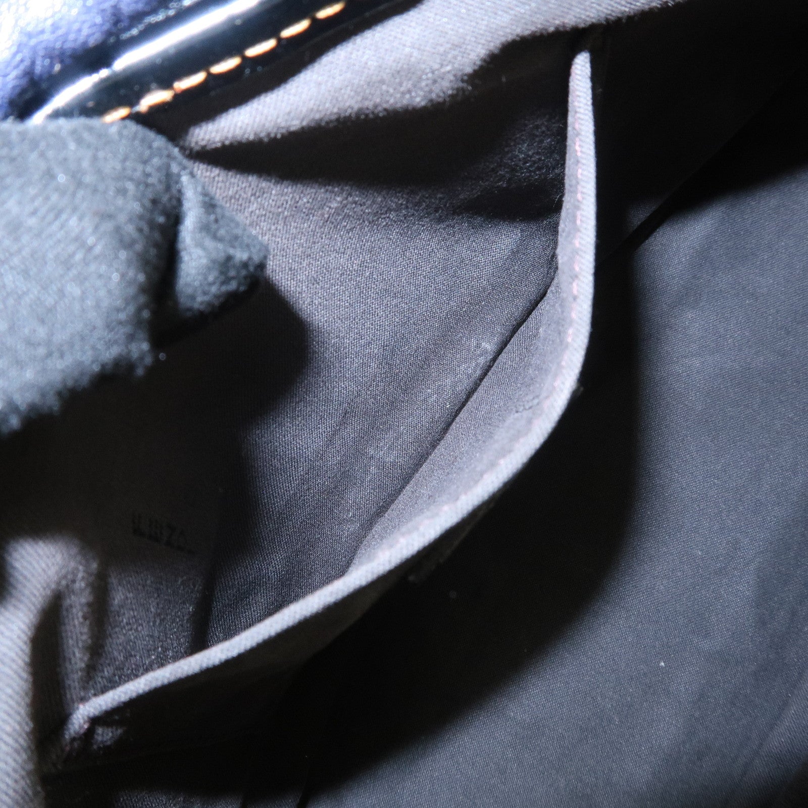 FENDI Leather Patent Leather shoulder Bag Belt Navy 8BR551