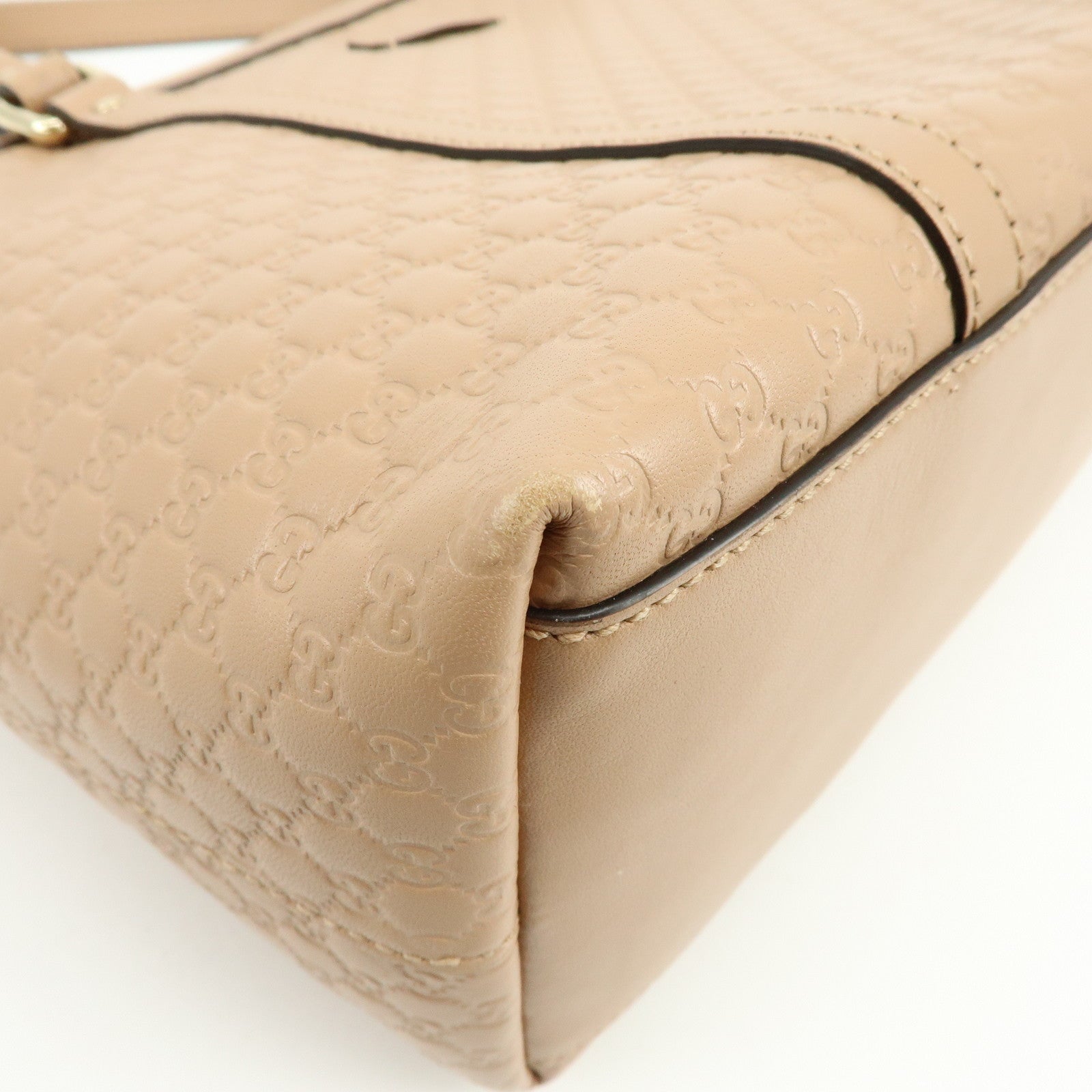 GUCCI Microguccissima Leather 2Way Shoulder Bag Pink Beige 449656