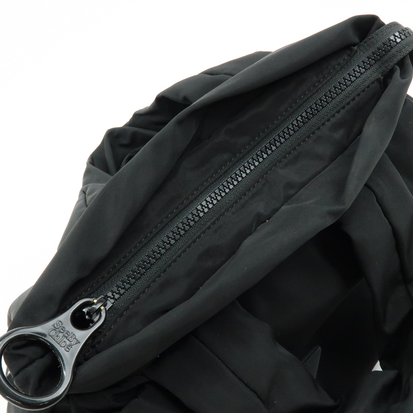 Chloe See by Chloe Nylon 2Way Bag Shoulder Bag Hand Bag Black
