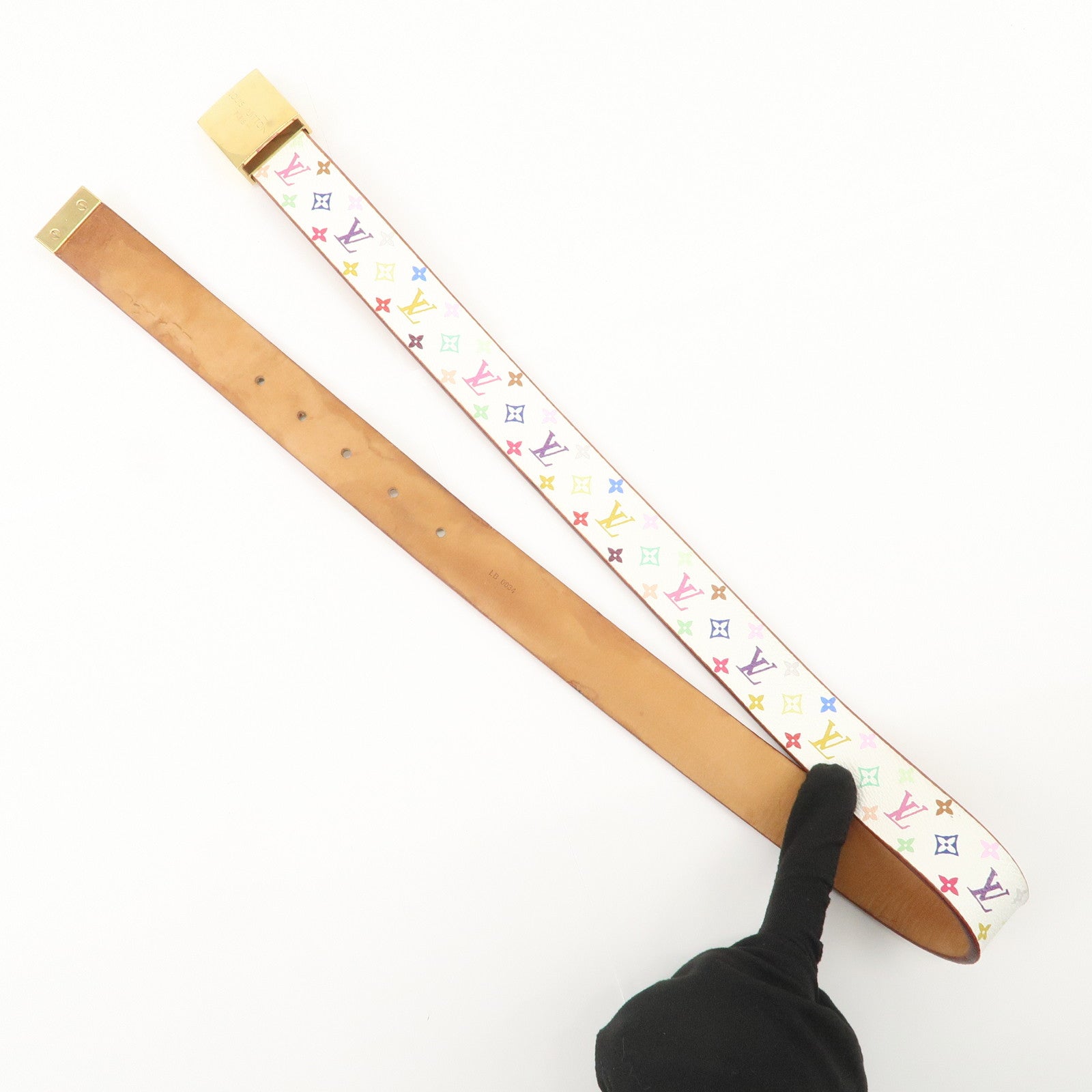 Louis Vuitton Monogram Multicolor Saint Tulle Carre Belt Blanc M9270