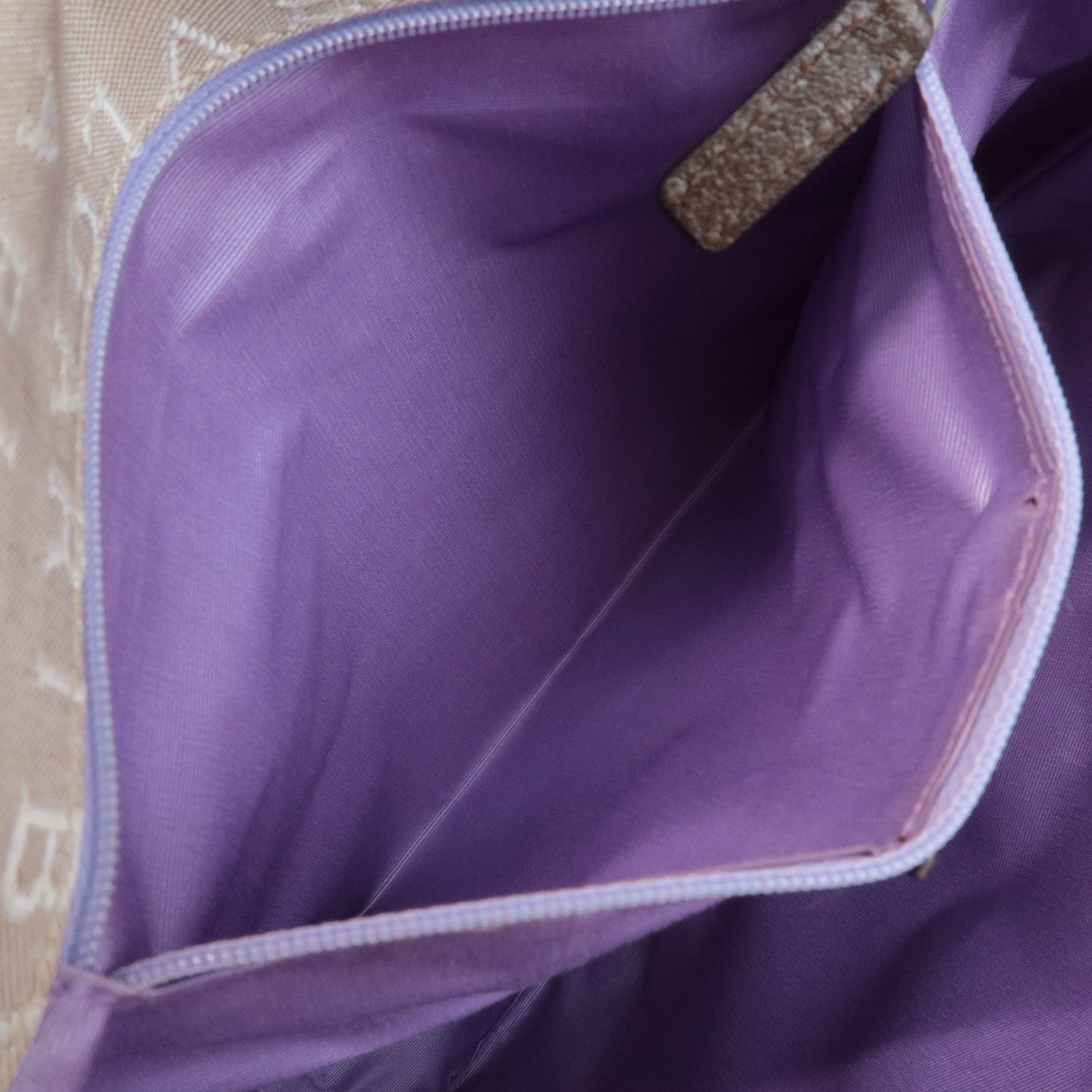 BVLGARI Logomania Canvas Leather Tote Bag Shoulder Bag Beige Dark Brown Used