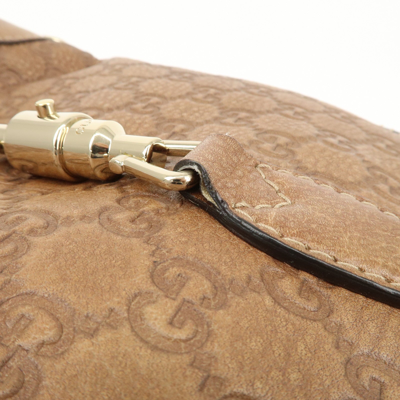 GUCCI Guccissima Bamboo New Jackie Leather 2Way Bag 219725 Used