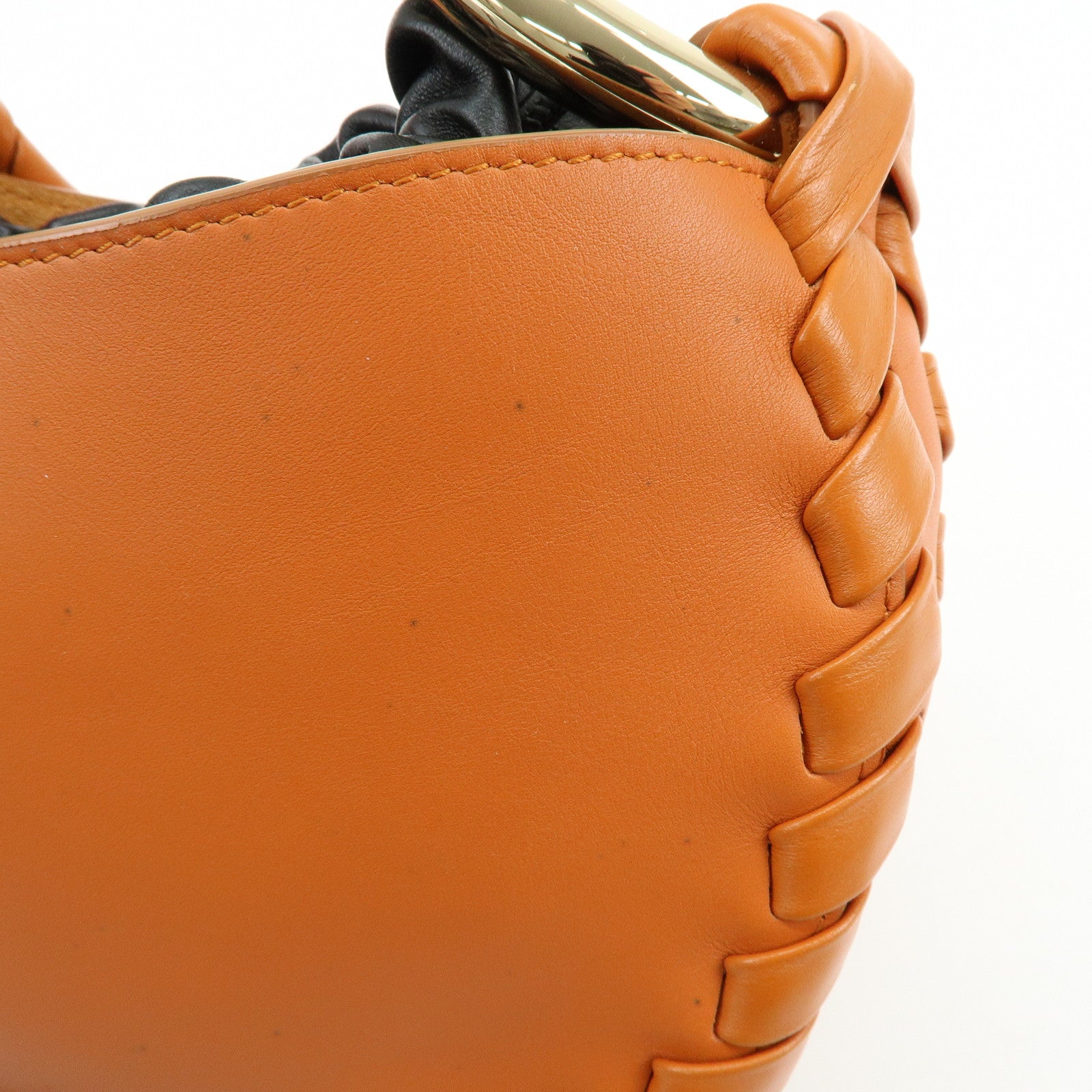 Chloe Mate Leather Shoulder Bag Crossbody Bag Orange