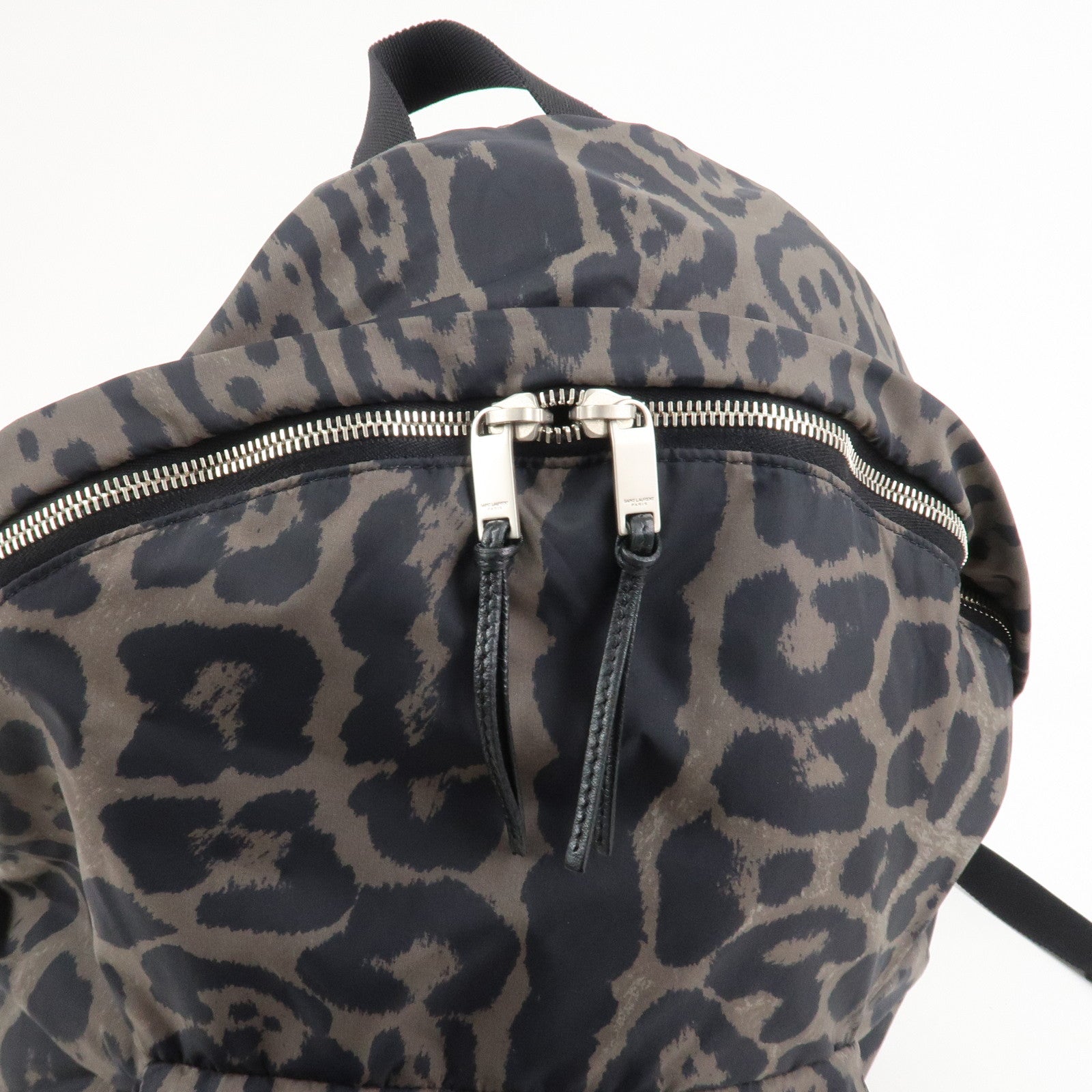 SAINT LAURENT PARIS Nylon Leather Foldable Backpack Bodybag Black 524974