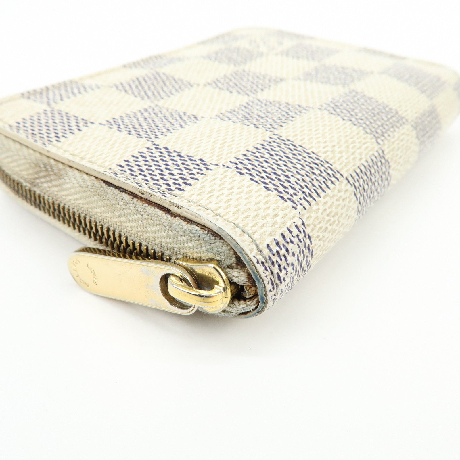 Louis Vuitton Damier Azur Zippy Coin Purse Coin Case Ivory N63069
